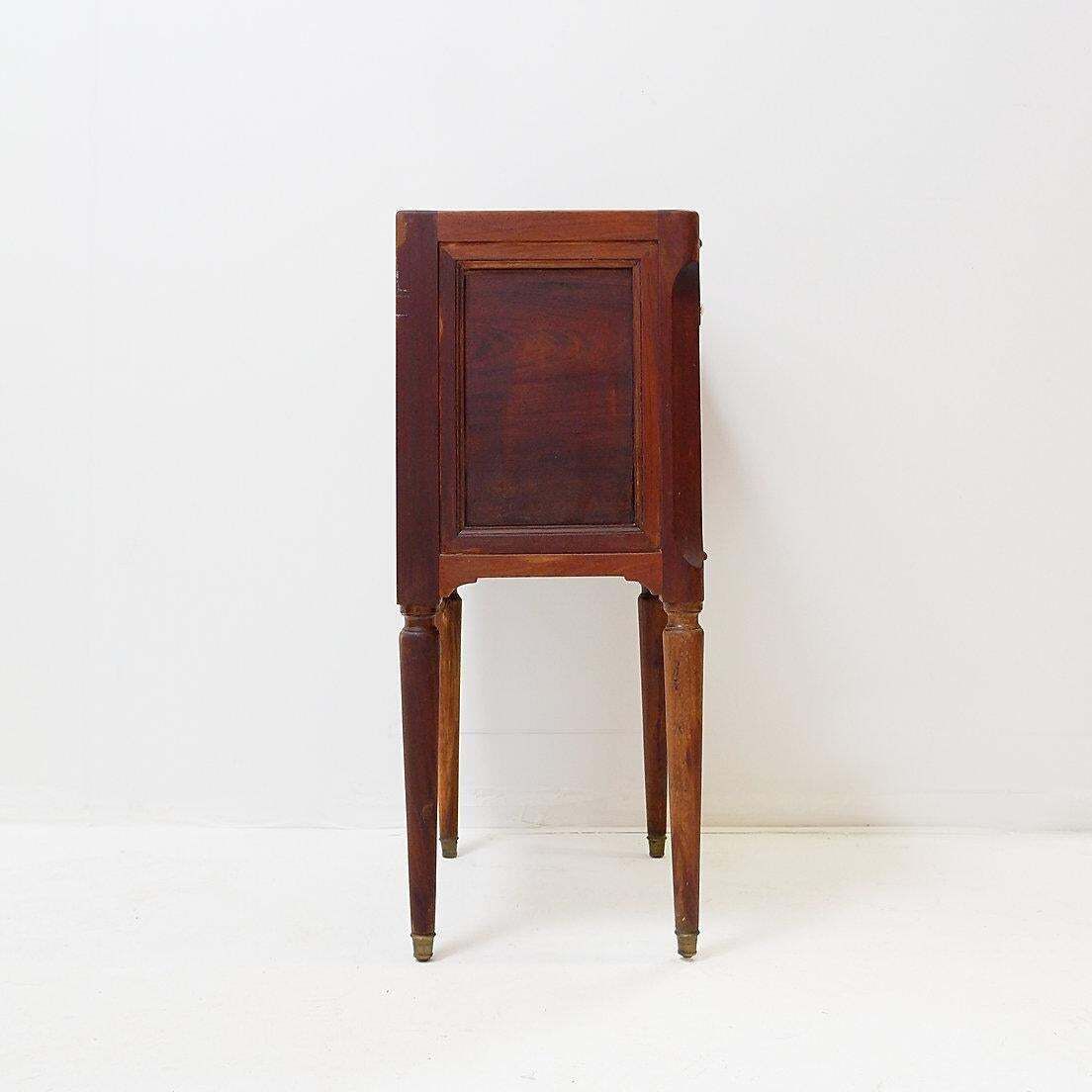 Louis XVI Style Antique Bedside Table With Tapered Legs, 20th Century photo buy