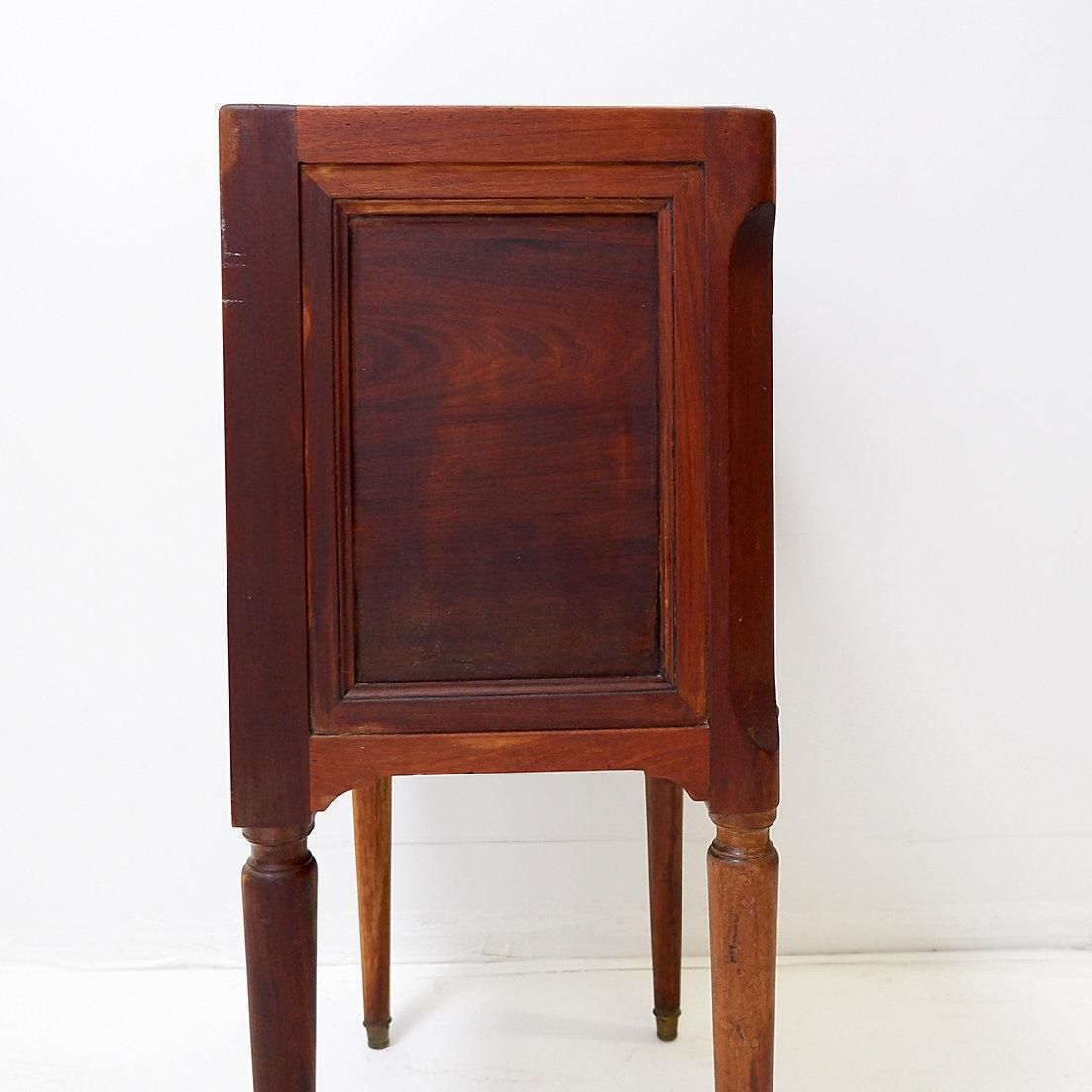 489.0 Louis XVI Style Antique Bedside Table With Tapered Legs, 20th Century photo