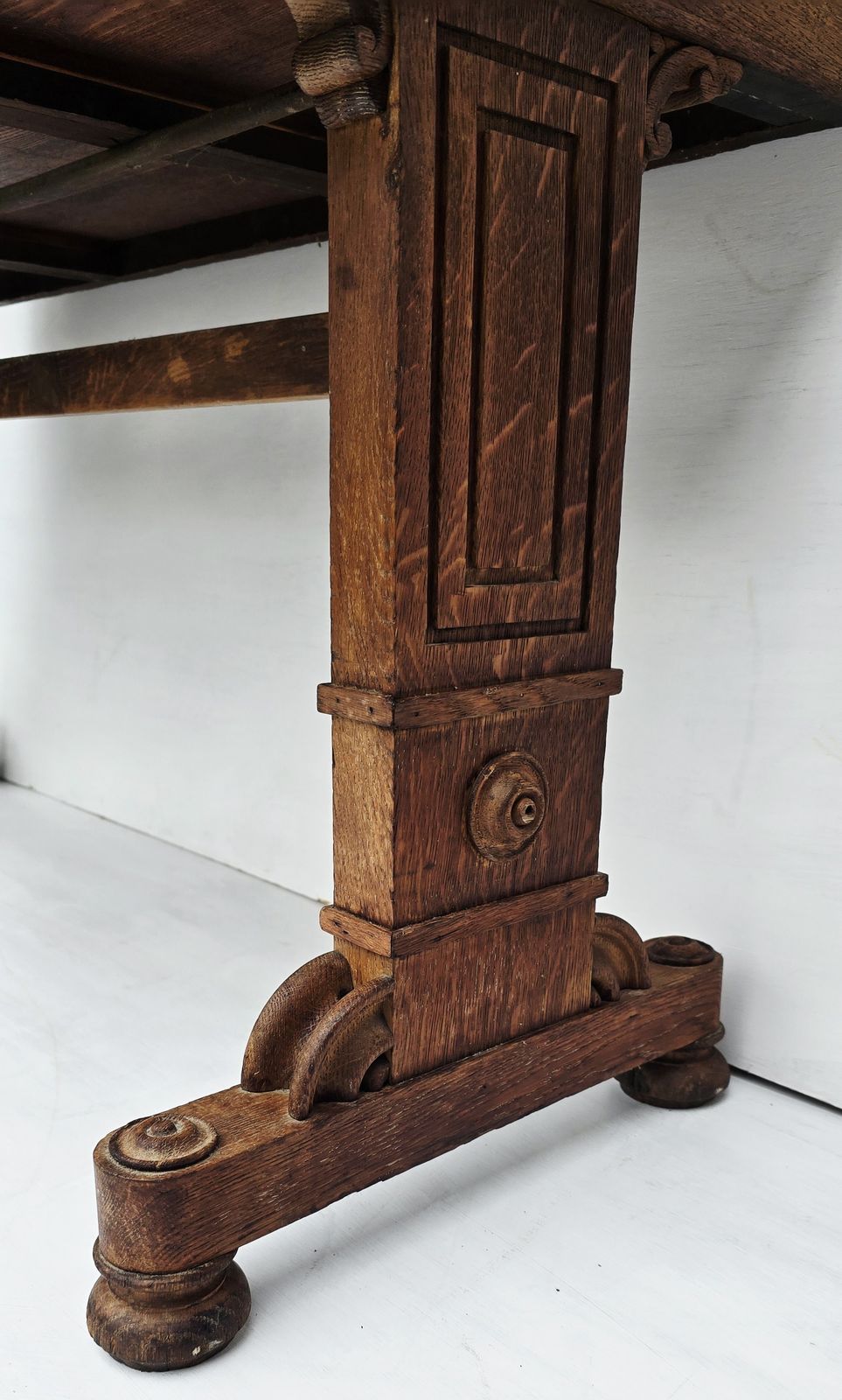 photo buy An Antique Carved Oak Clerk's Desk, Mid 19th Century.