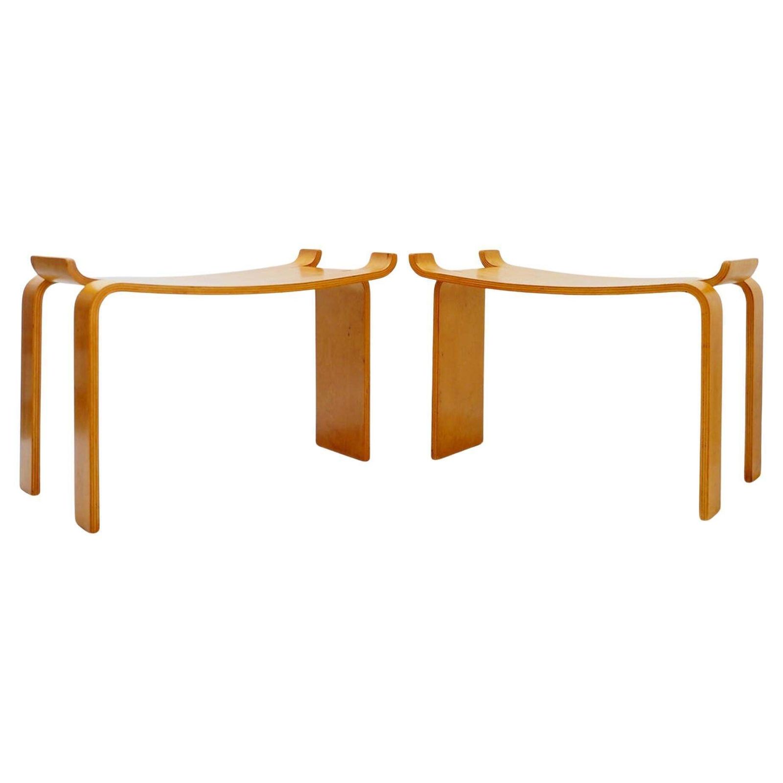 Pair Of Stools ‘Museum’ By Sven Kai Larsen For Ströms Möbler   Sweden 1963