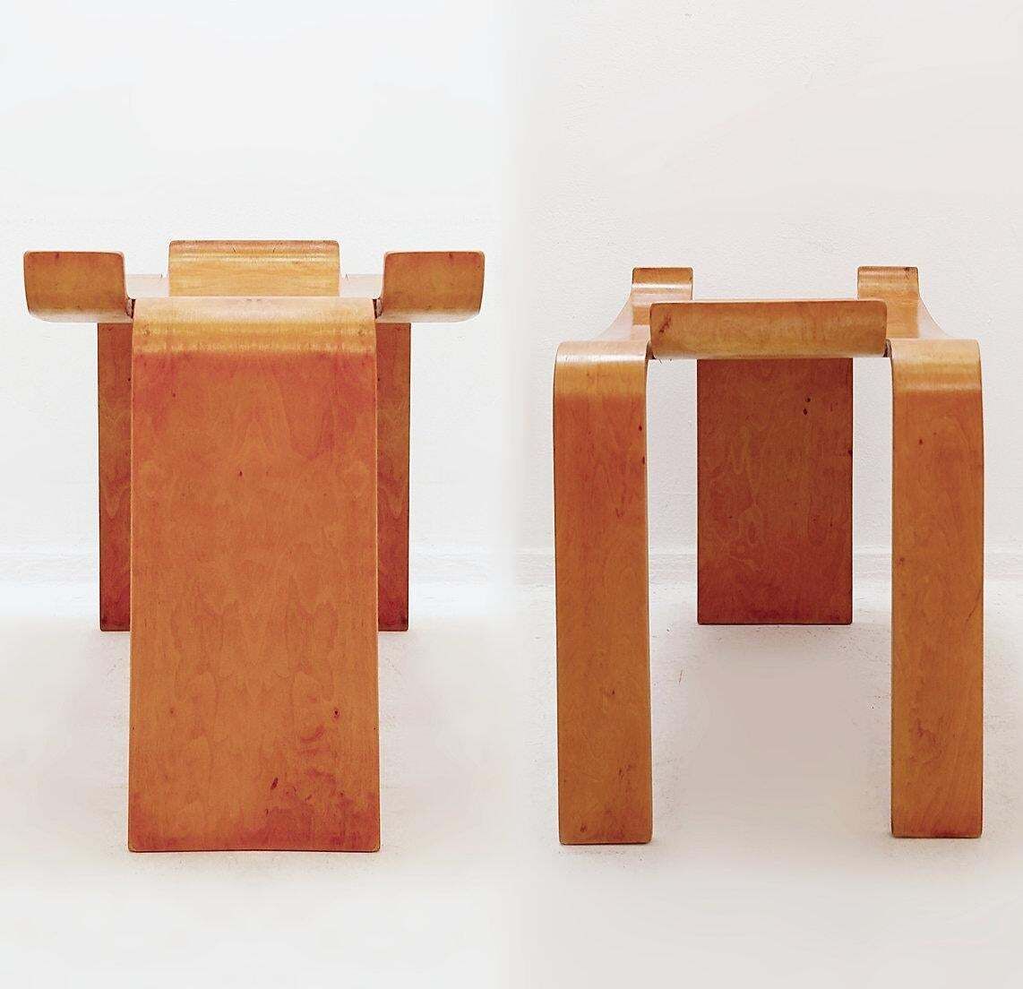 Pair Of Stools ‘Museum’ By Sven Kai Larsen For Ströms Möbler   Sweden 1963 photo furniture