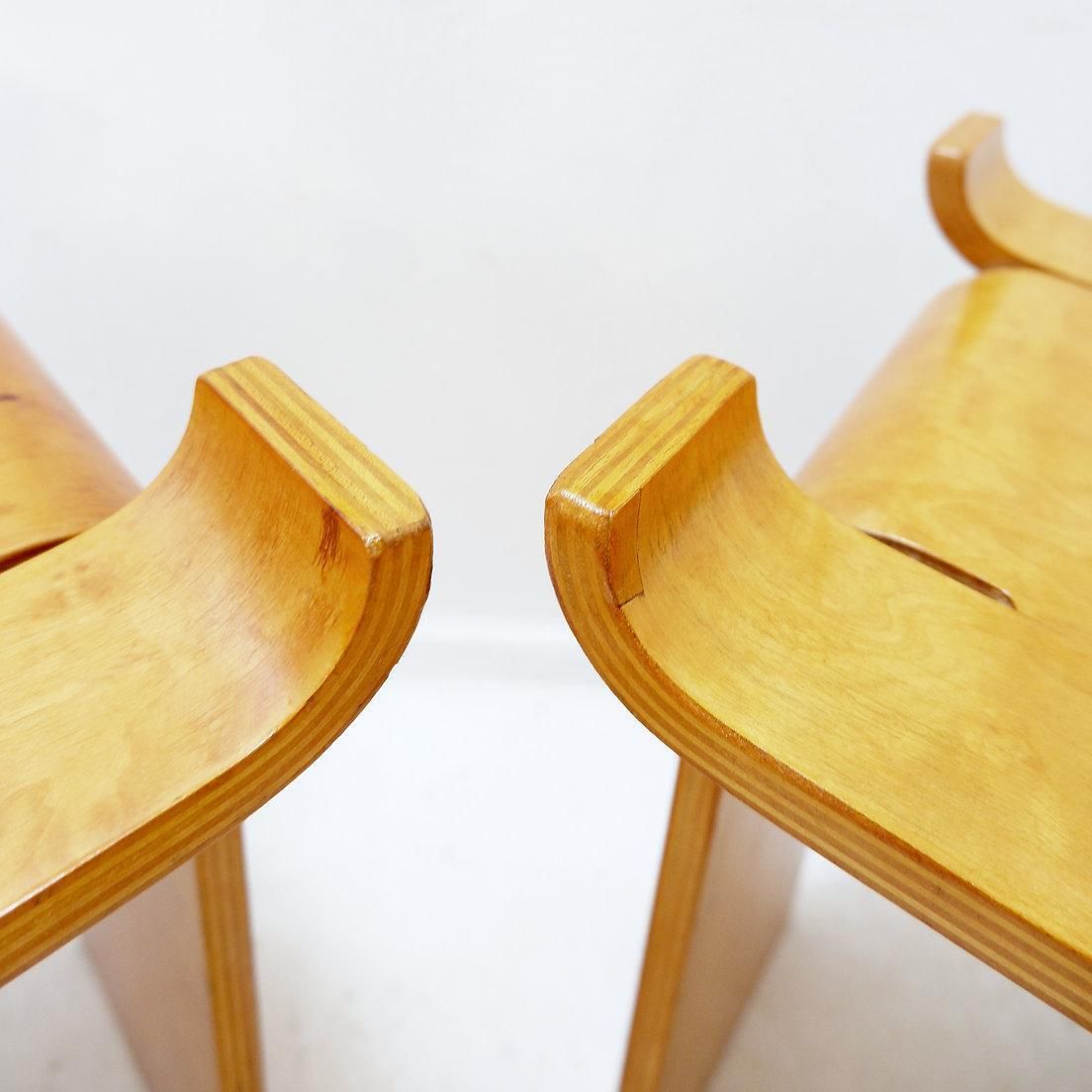 Pair Of Stools ‘Museum’ By Sven Kai Larsen For Ströms Möbler   Sweden 1963 photo for sale