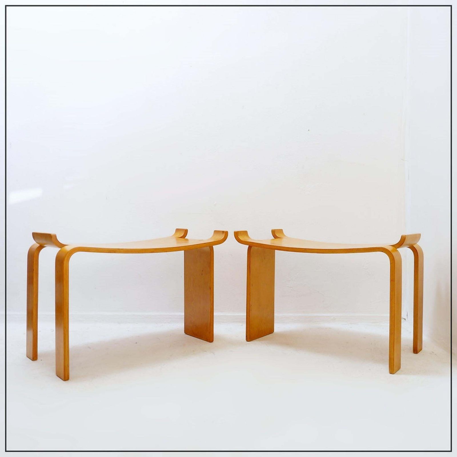 photo vinterior Pair Of Stools ‘Museum’ By Sven Kai Larsen For Ströms Möbler   Sweden 1963