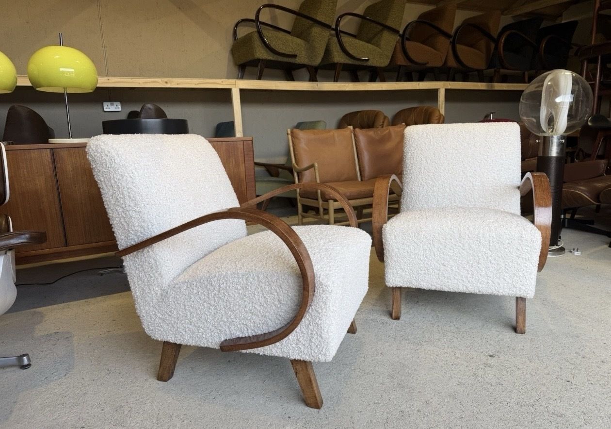 Pair Of Jindrich Halabala Armchairs, Art Deco, Vintage, Retro, Mid Century photo Furniture