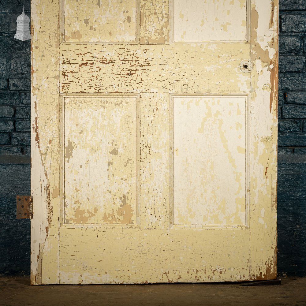 6 Panel Door, Six Moulded Panels, Distressed Paint photo Home Fixtures