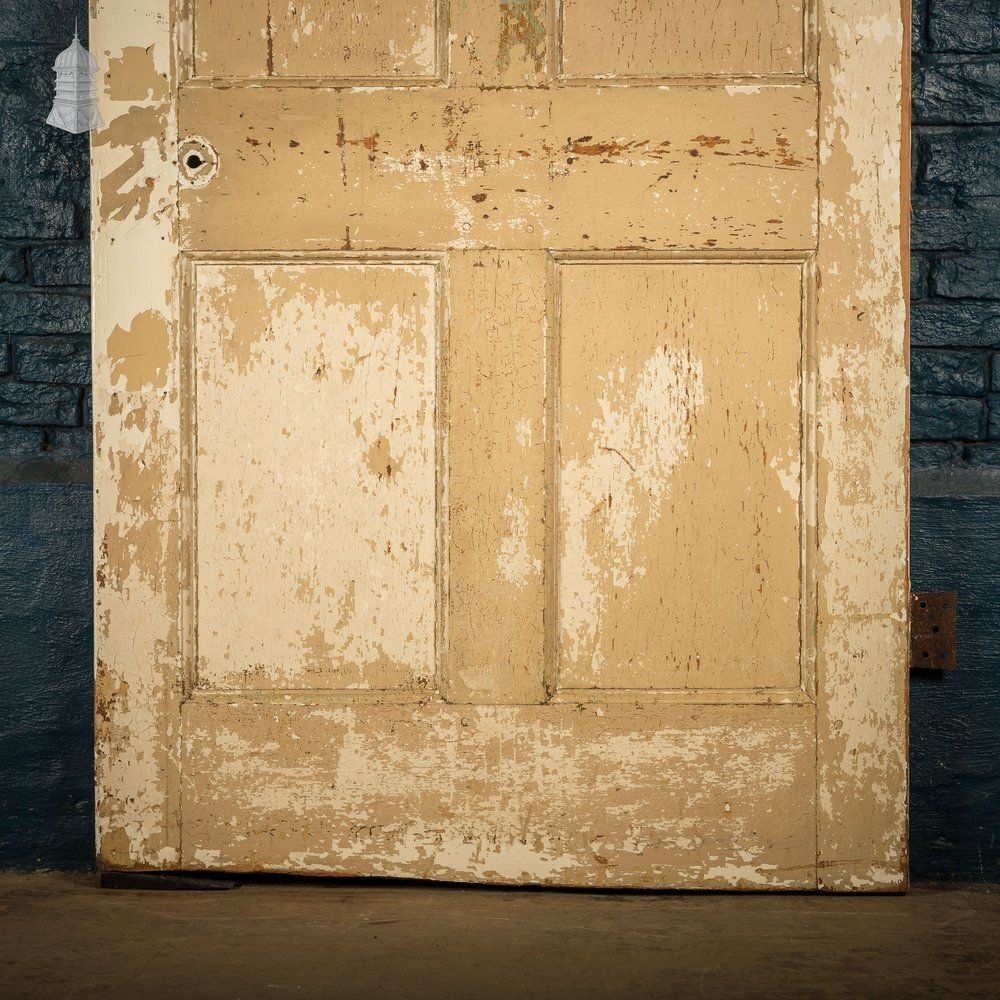 353.0 6 Panel Door, Six Moulded Panels, Distressed Paint photo
