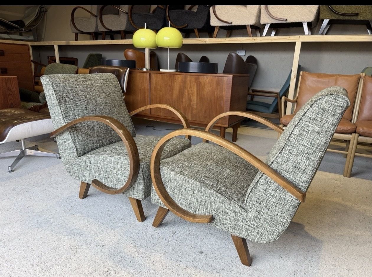Pair Of Jindrich Halabala Armchairs, Art Deco photo furniture