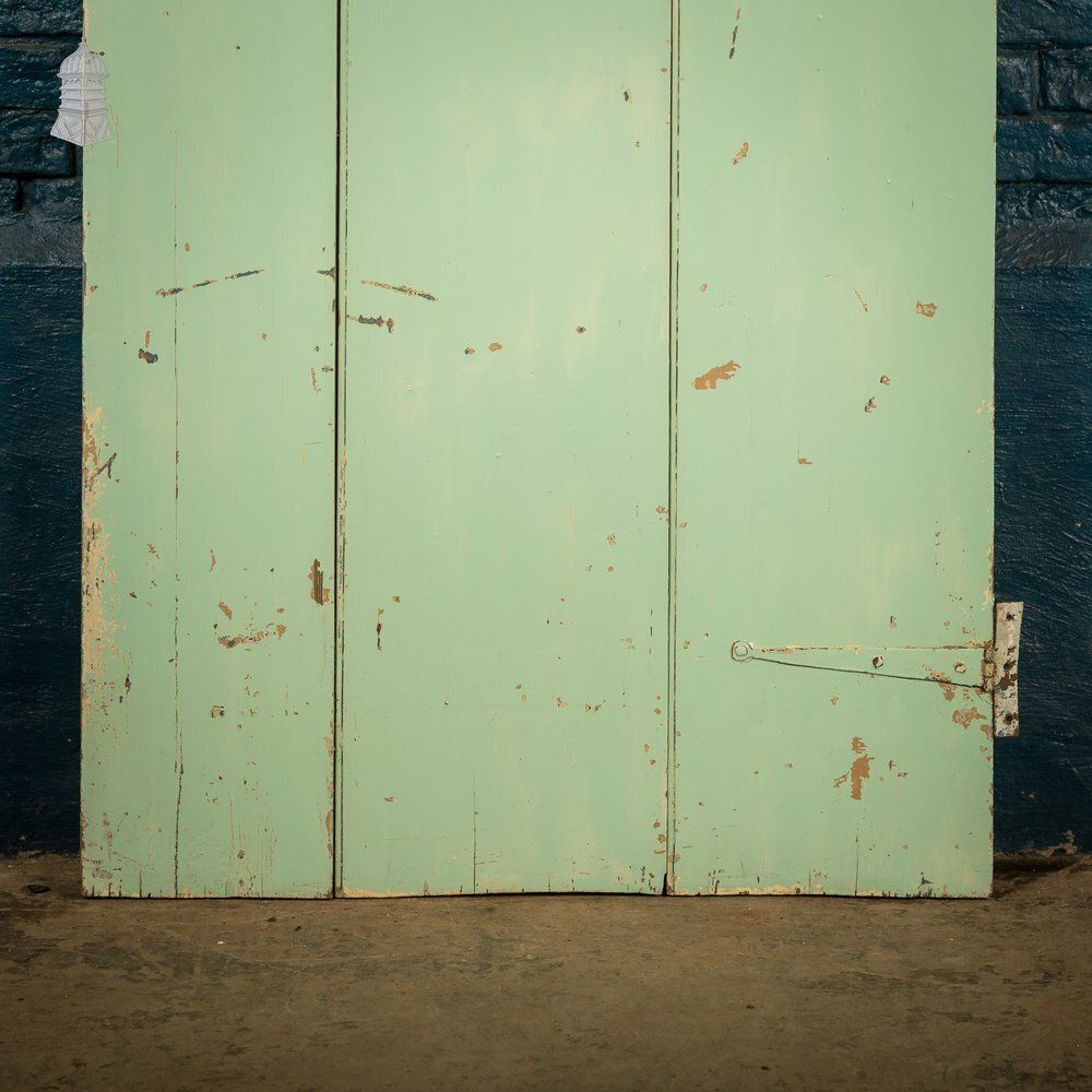 photo furniture Plank & Ledge Door, Reclaimed With Distressed Green Paint
