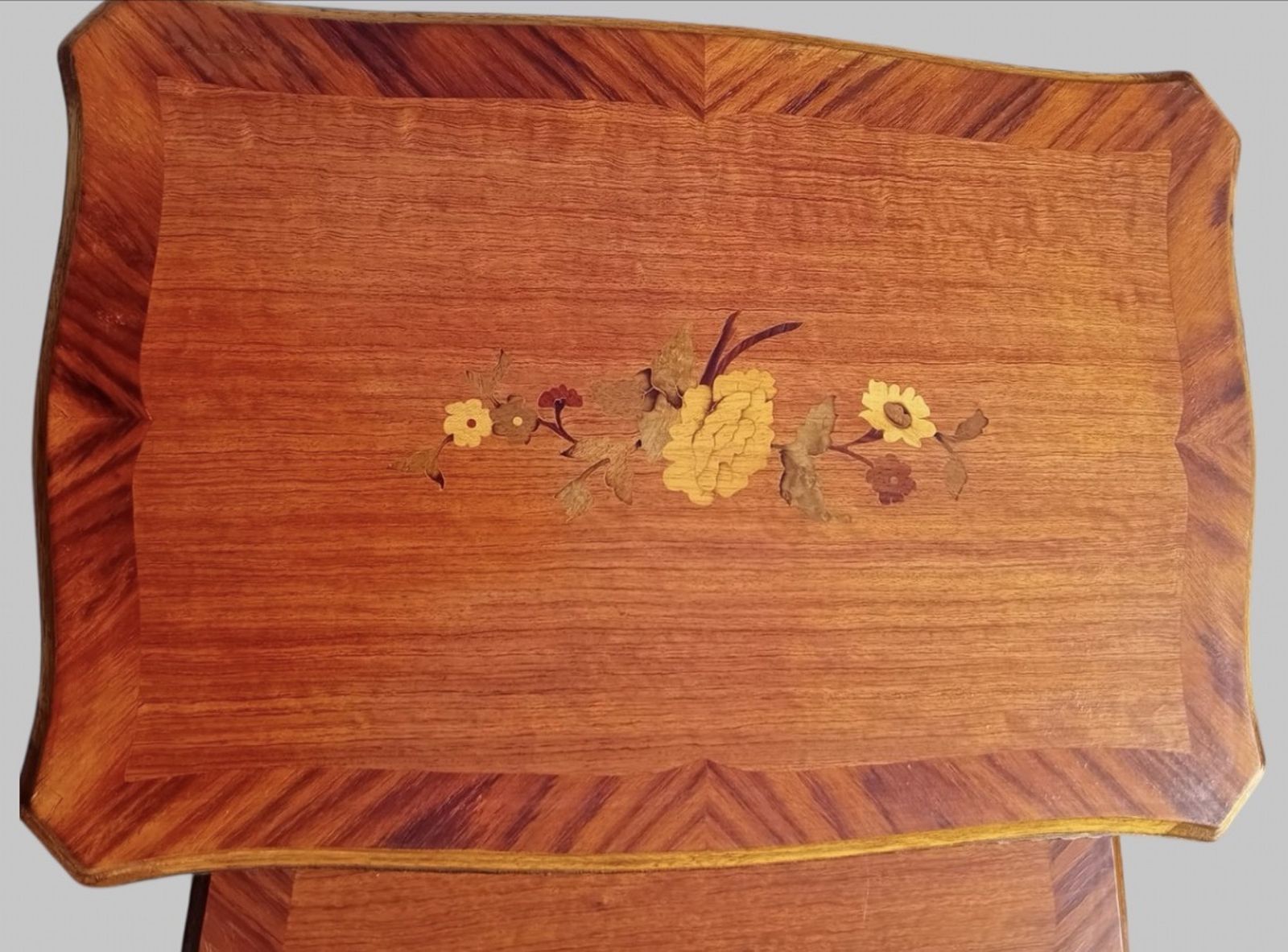 French Style Marquetry Nest Of Three Tables photo Furniture