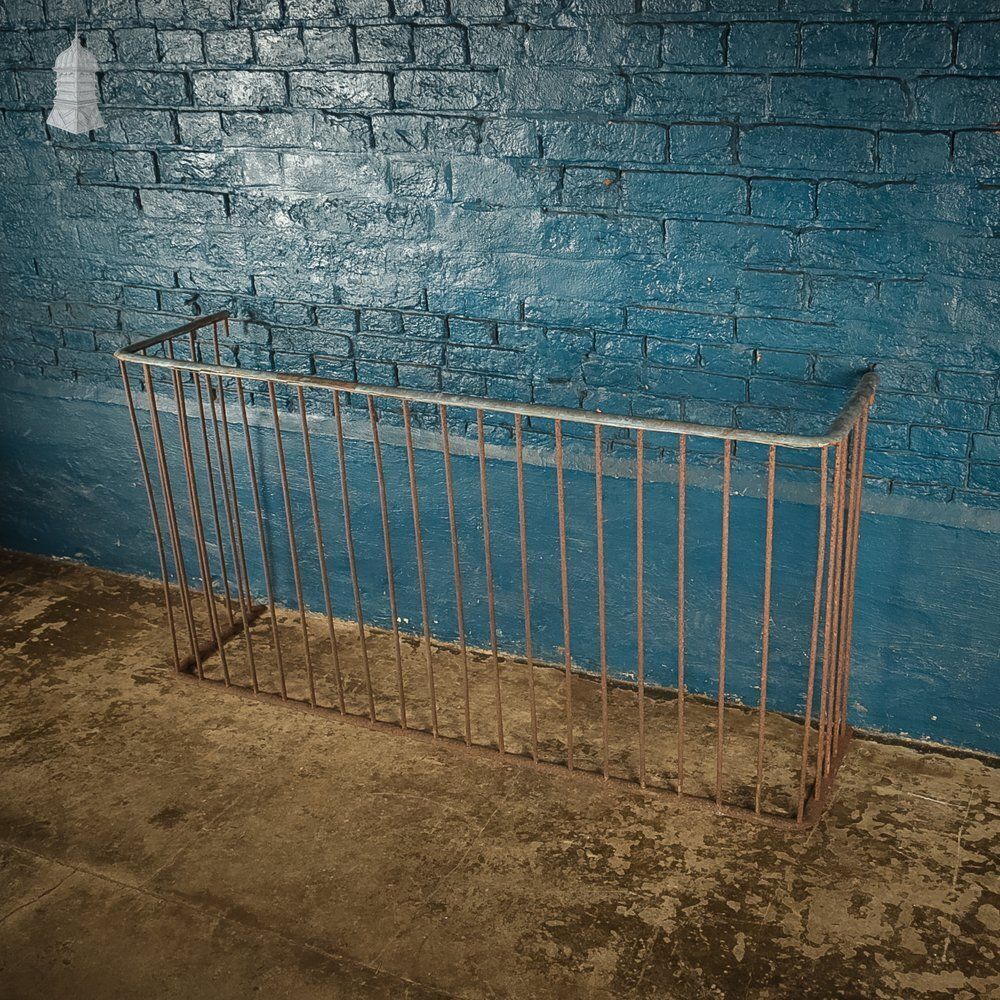 353.0 Antique Wrought Iron And Brass Nursery Fireguard photo