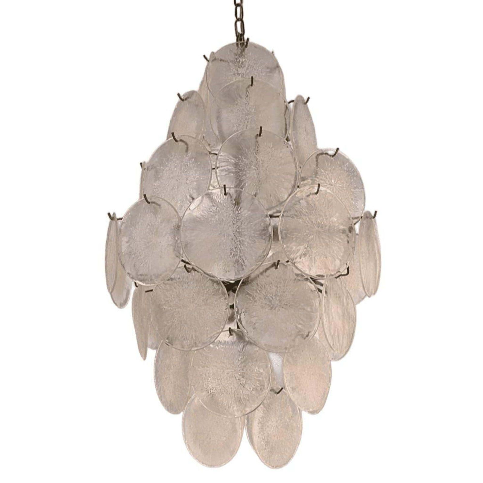 1970s Mid Century Modern Murano Glass Chandelier In The Style Of Vistosi, Italy photo furniture