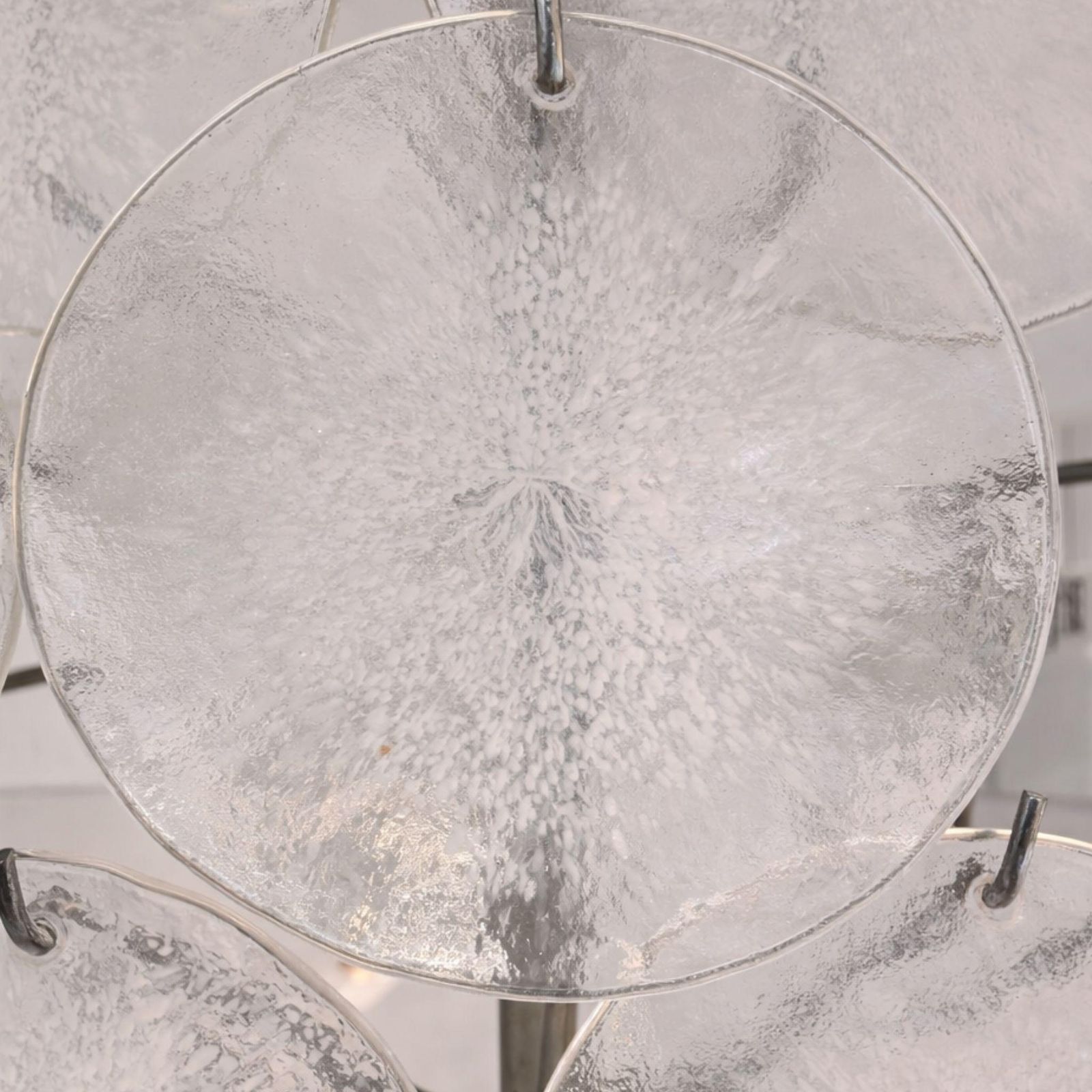 1970s Mid Century Modern Murano Glass Chandelier In The Style Of Vistosi, Italy photo vinterior