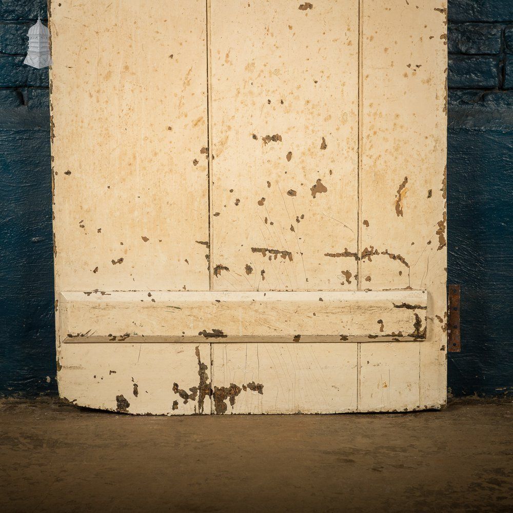 238.0 Ledged Plank Door, Distressed Cream Paint photo
