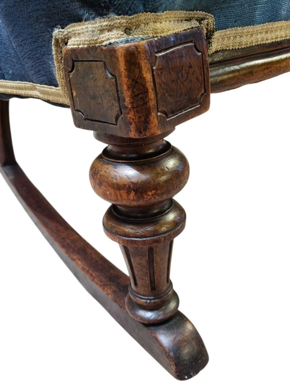 Antique Victorian Style Upholstered Rocking Chair / C1880 photo for sale