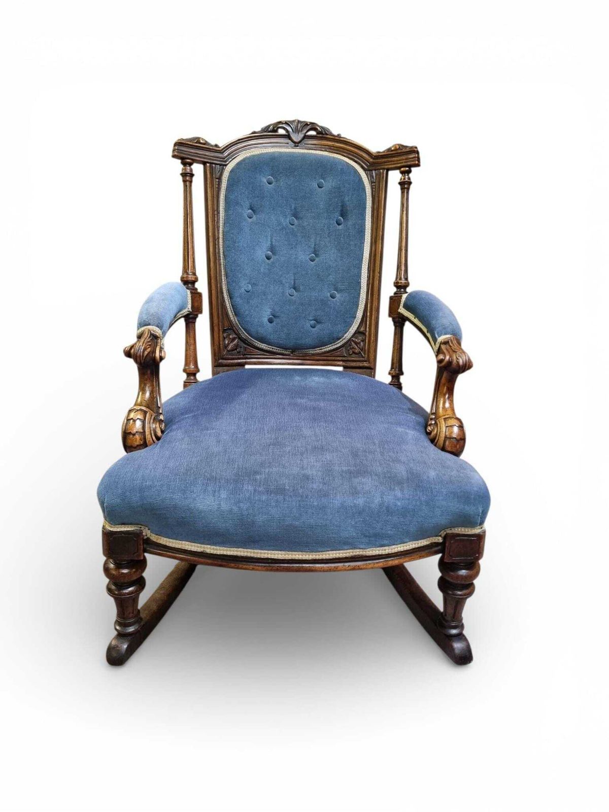 Antique Victorian Style Upholstered Rocking Chair / C1880 photo buy