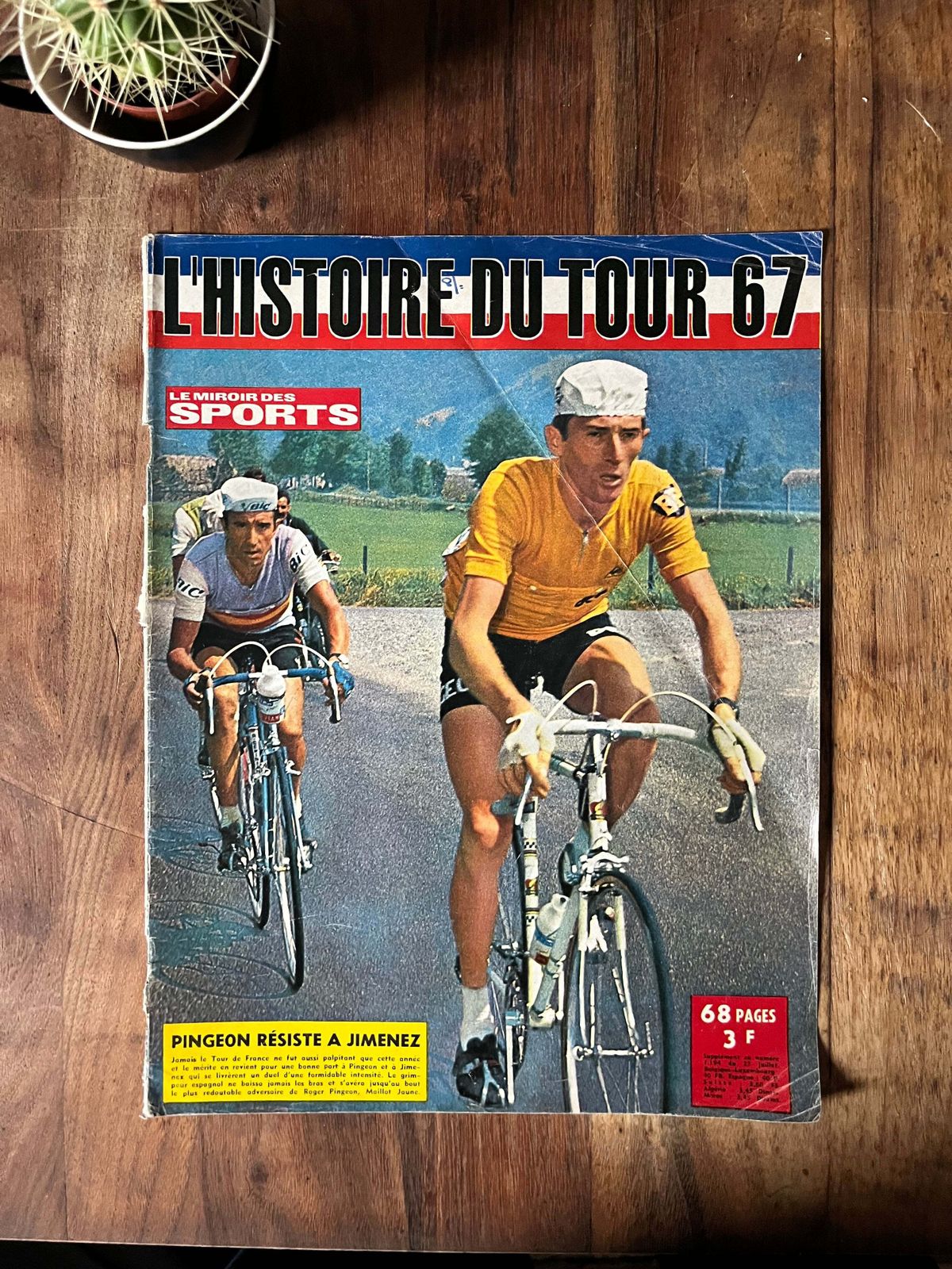 Tour De France 1967 Original Magazine Cover Artwork photo furniture