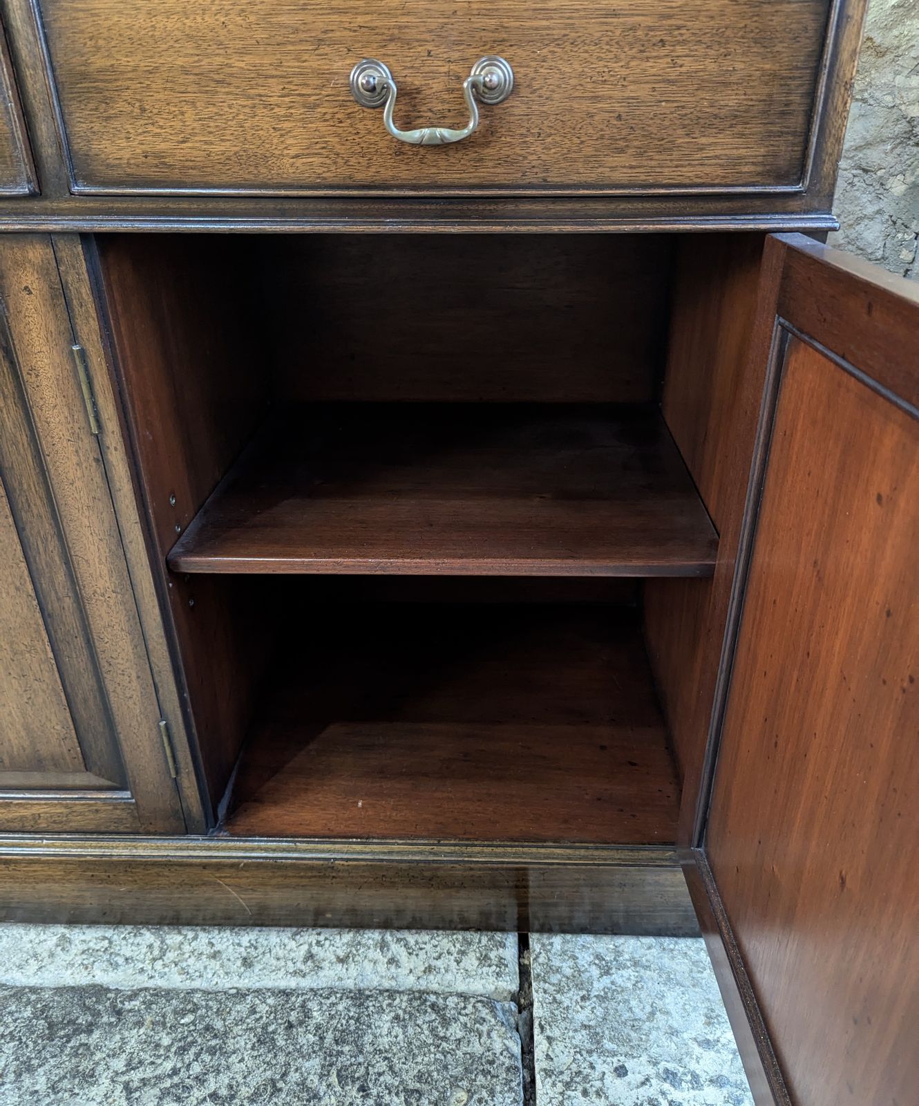 Furniture Antique Style Sideboard With Drawers   Dark Oak Effect photo