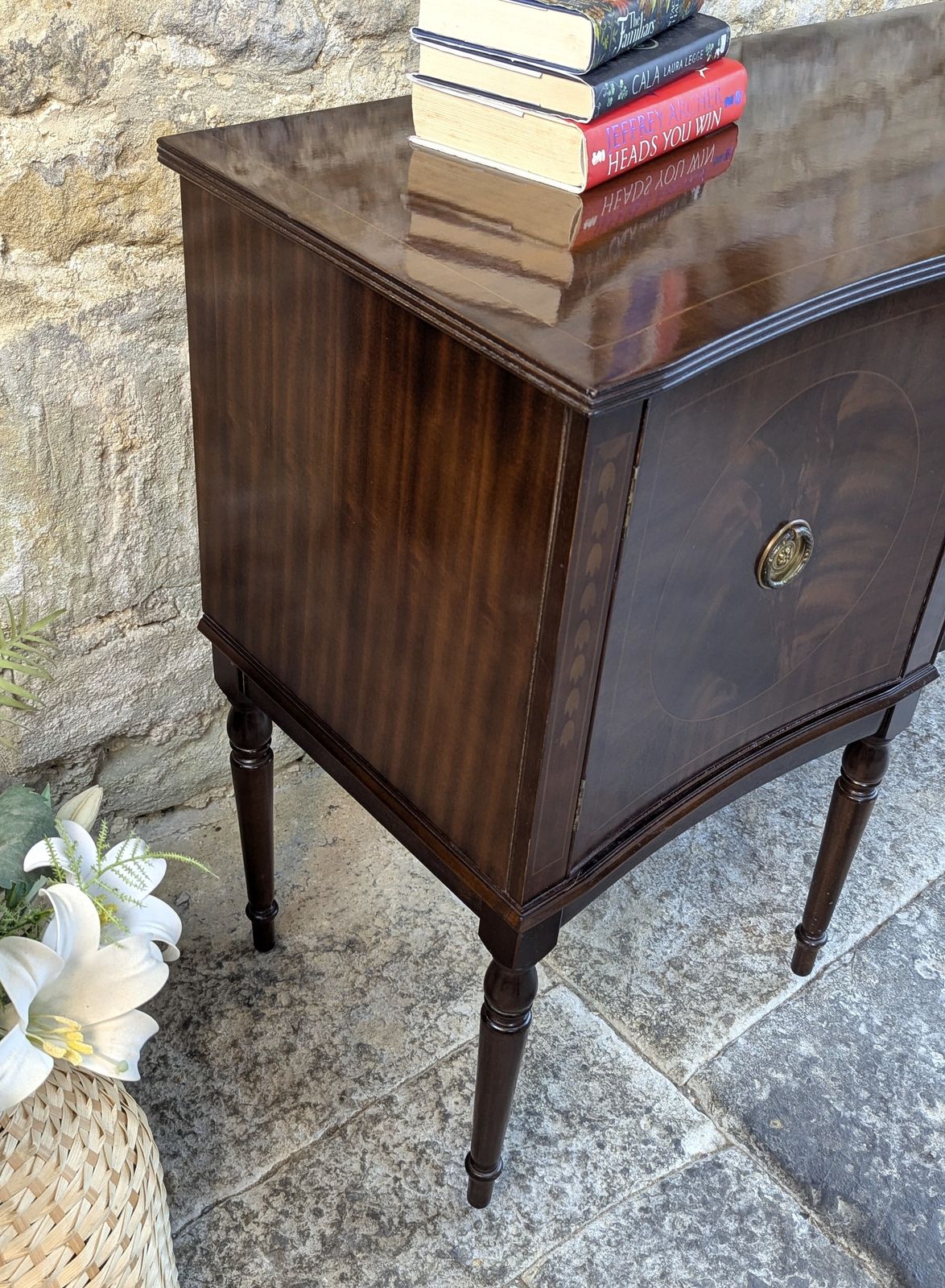 photo for sale Regency Style Mahogany Sideboard With Drawers   Serpentine