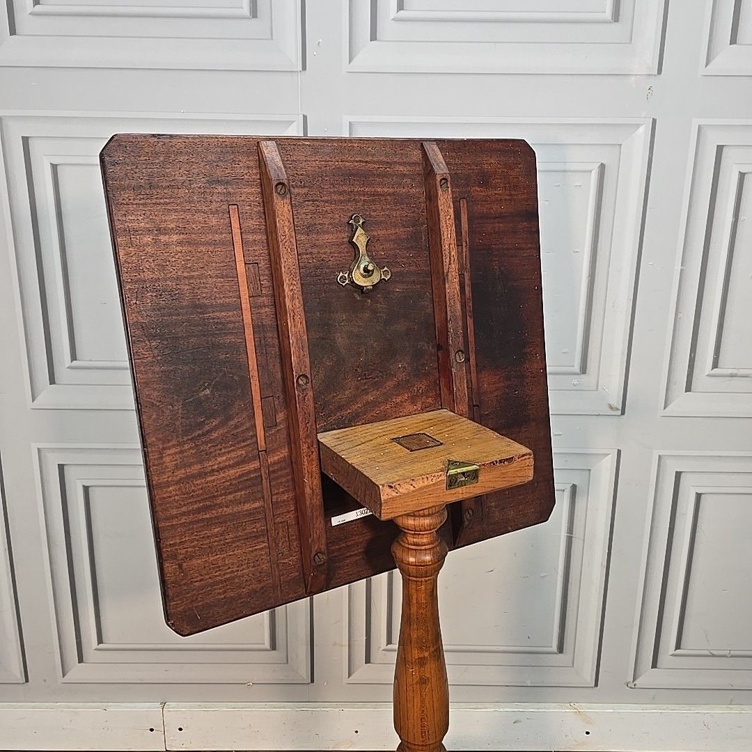 230.0 Antique Tilt Top Table Mahogany Tripod Occasional Wine Side Table Solid Wood photo