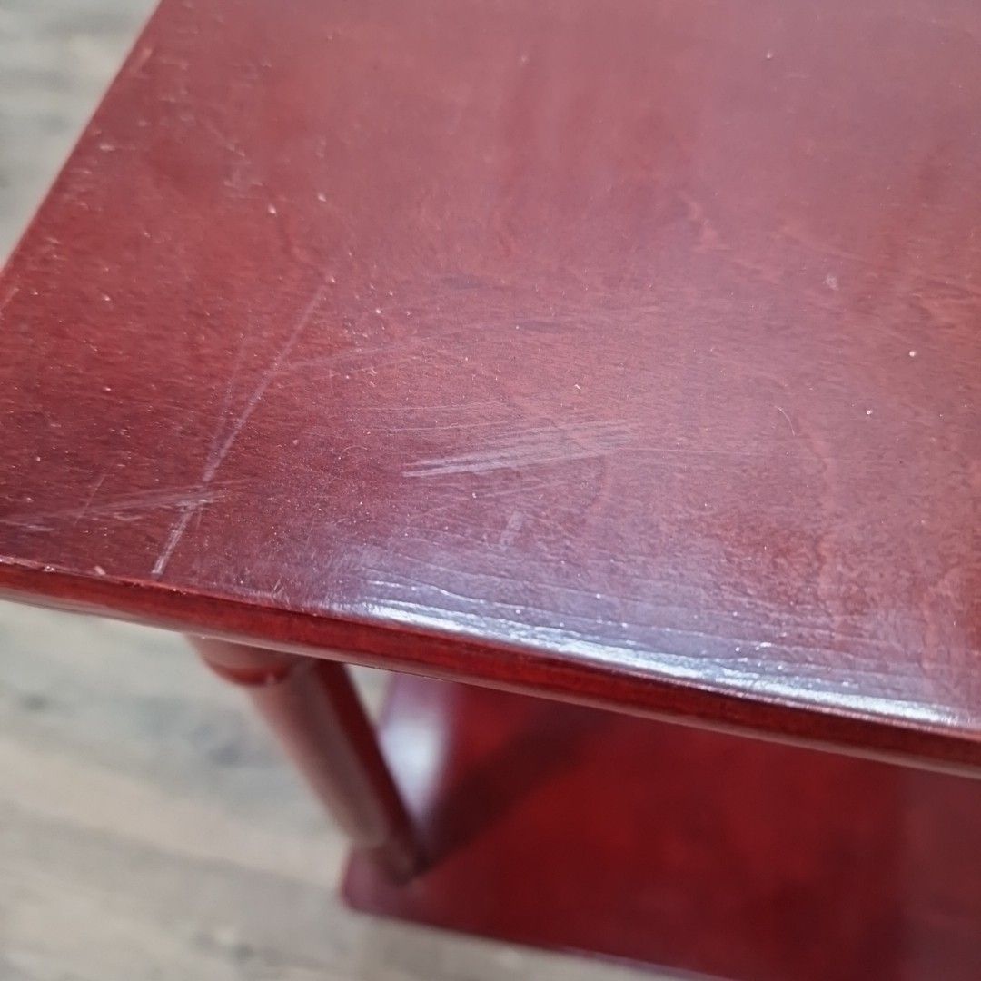 Vintage Hall Side Table Turned Legs Mahogany Finish Telephone Occasional photo 70.0