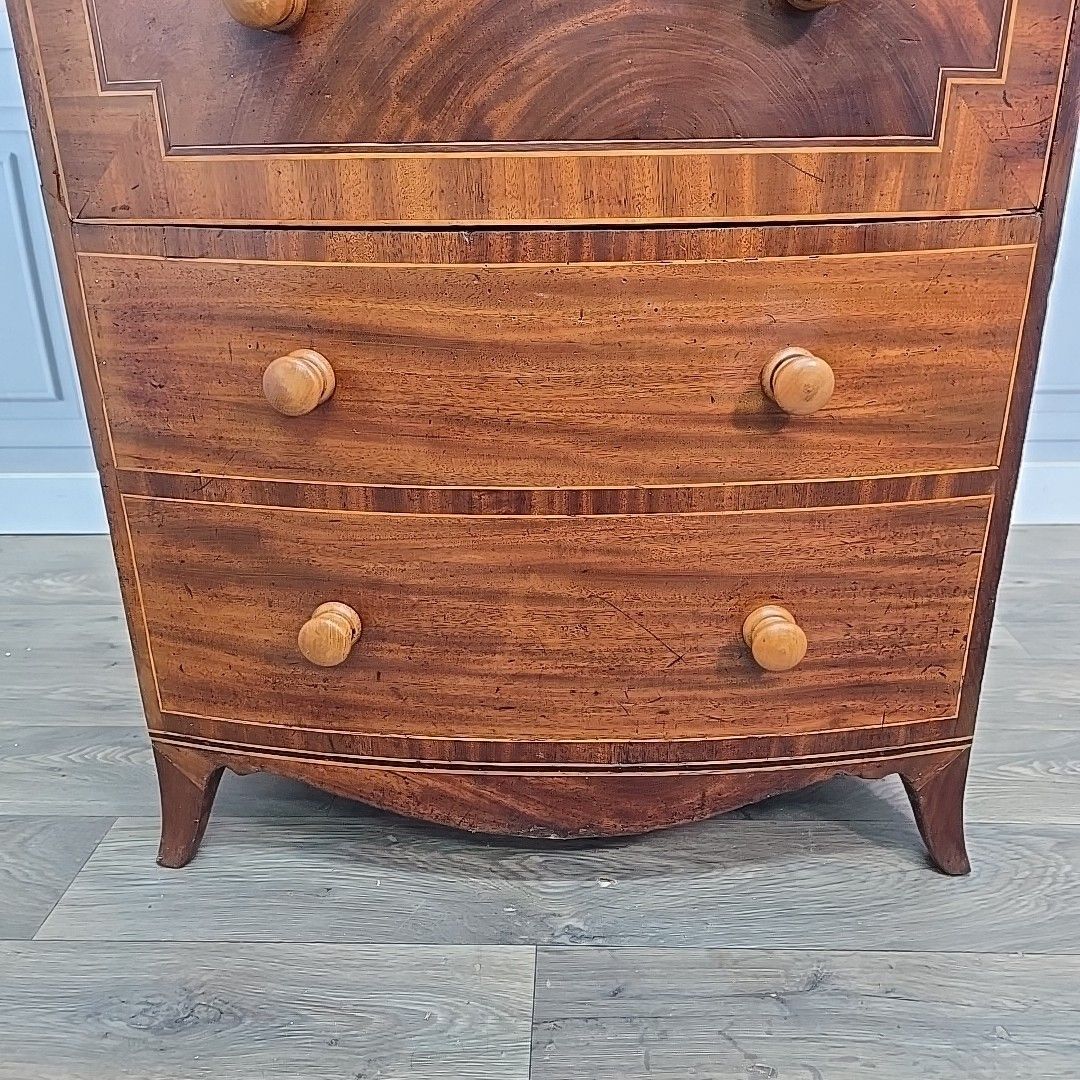 Furniture Antique Commode Cabinet Chest Drawer Storage / Lamp Table Mahogany Georgian photo