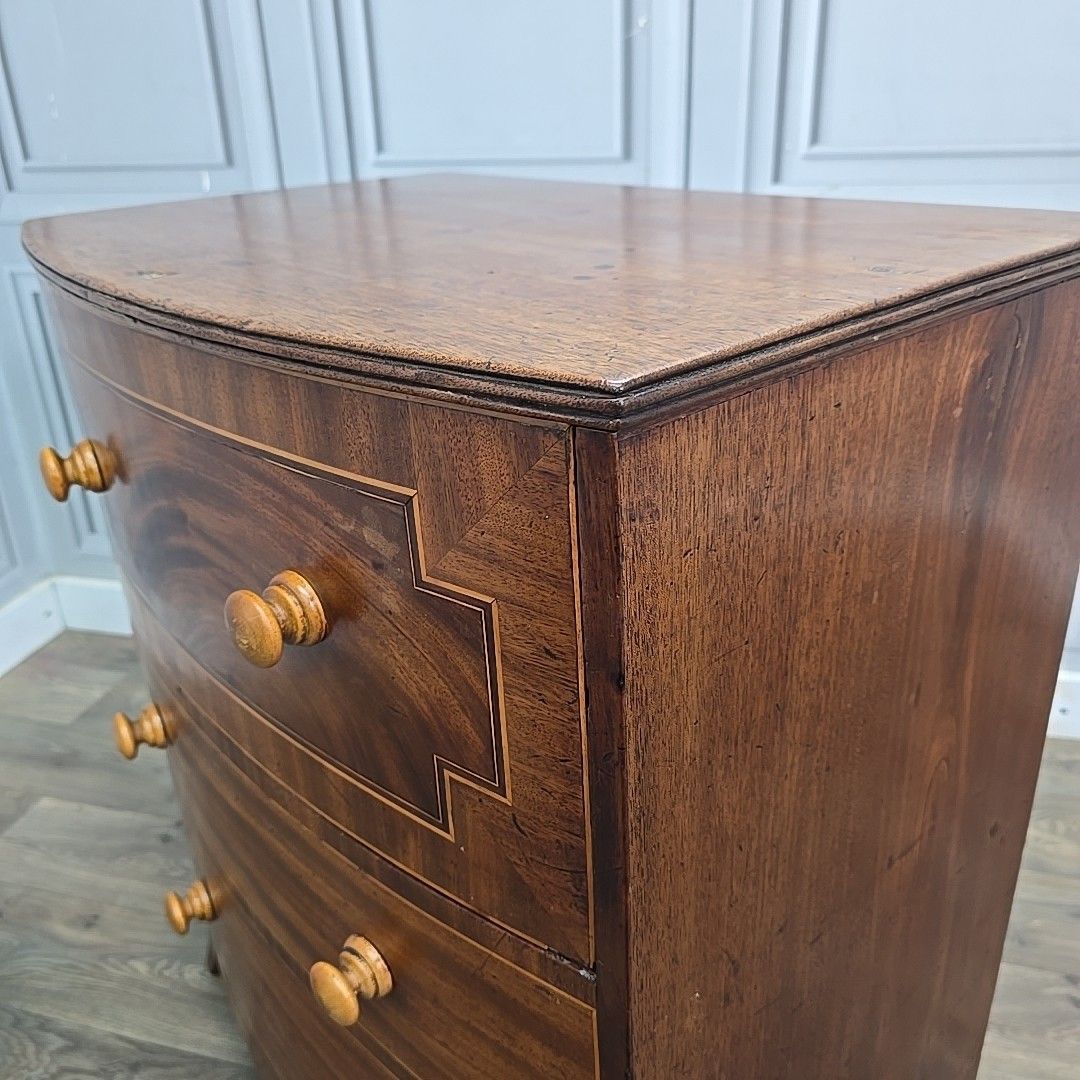 240.0 Antique Commode Cabinet Chest Drawer Storage / Lamp Table Mahogany Georgian photo