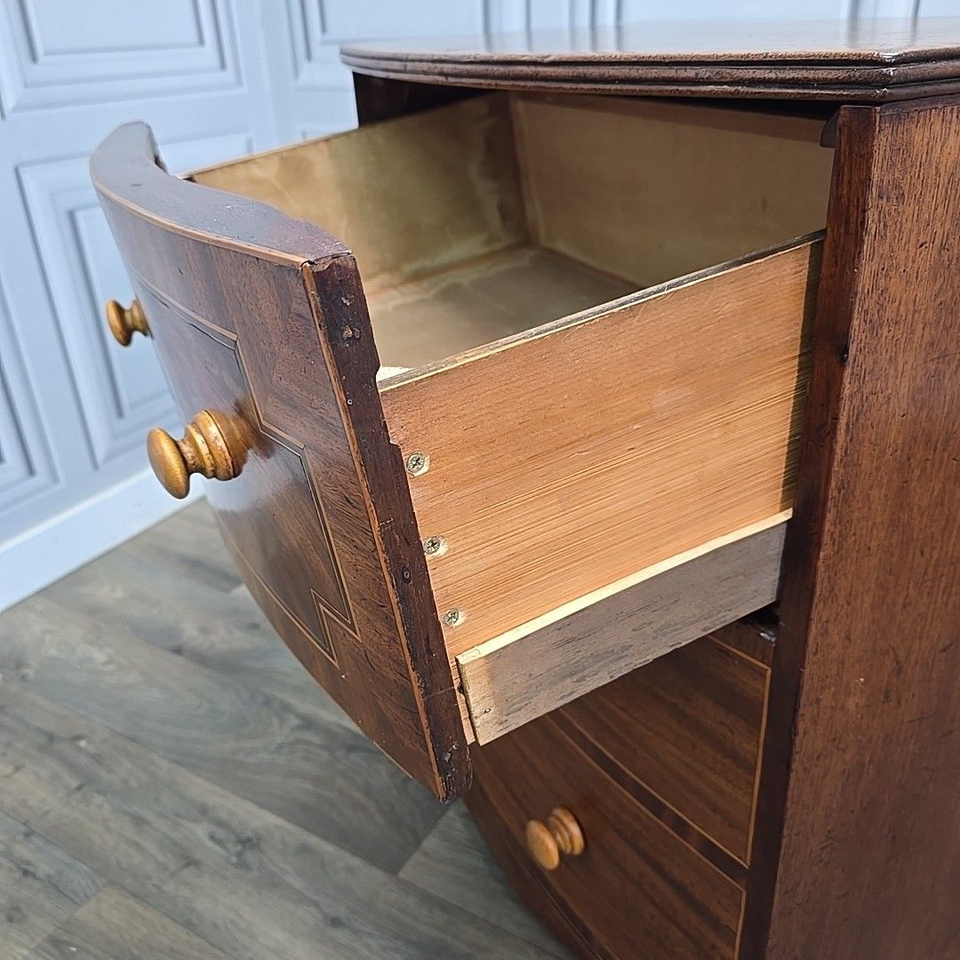 photo vinterior Antique Commode Cabinet Chest Drawer Storage / Lamp Table Mahogany Georgian