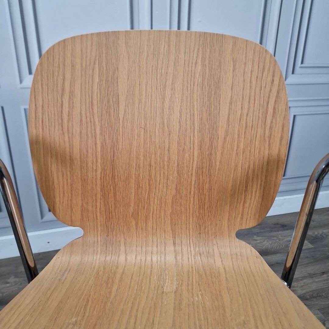 Retro Ikea Dietmar Chair Chrome Mid Century Danish Style Arm Office Desk Seat photo Meubels