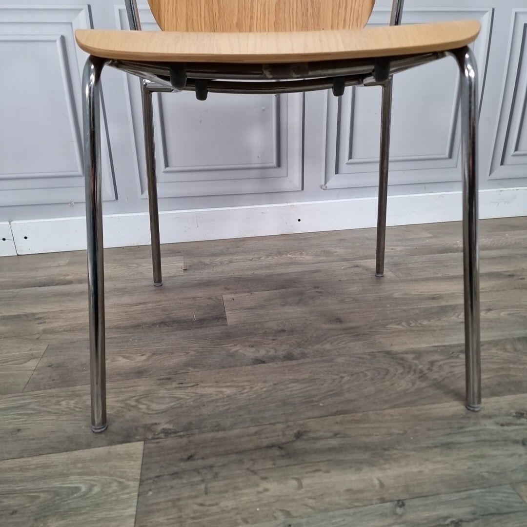 photo vintage Retro Ikea Dietmar Chair Chrome Mid Century Danish Style Arm Office Desk Seat