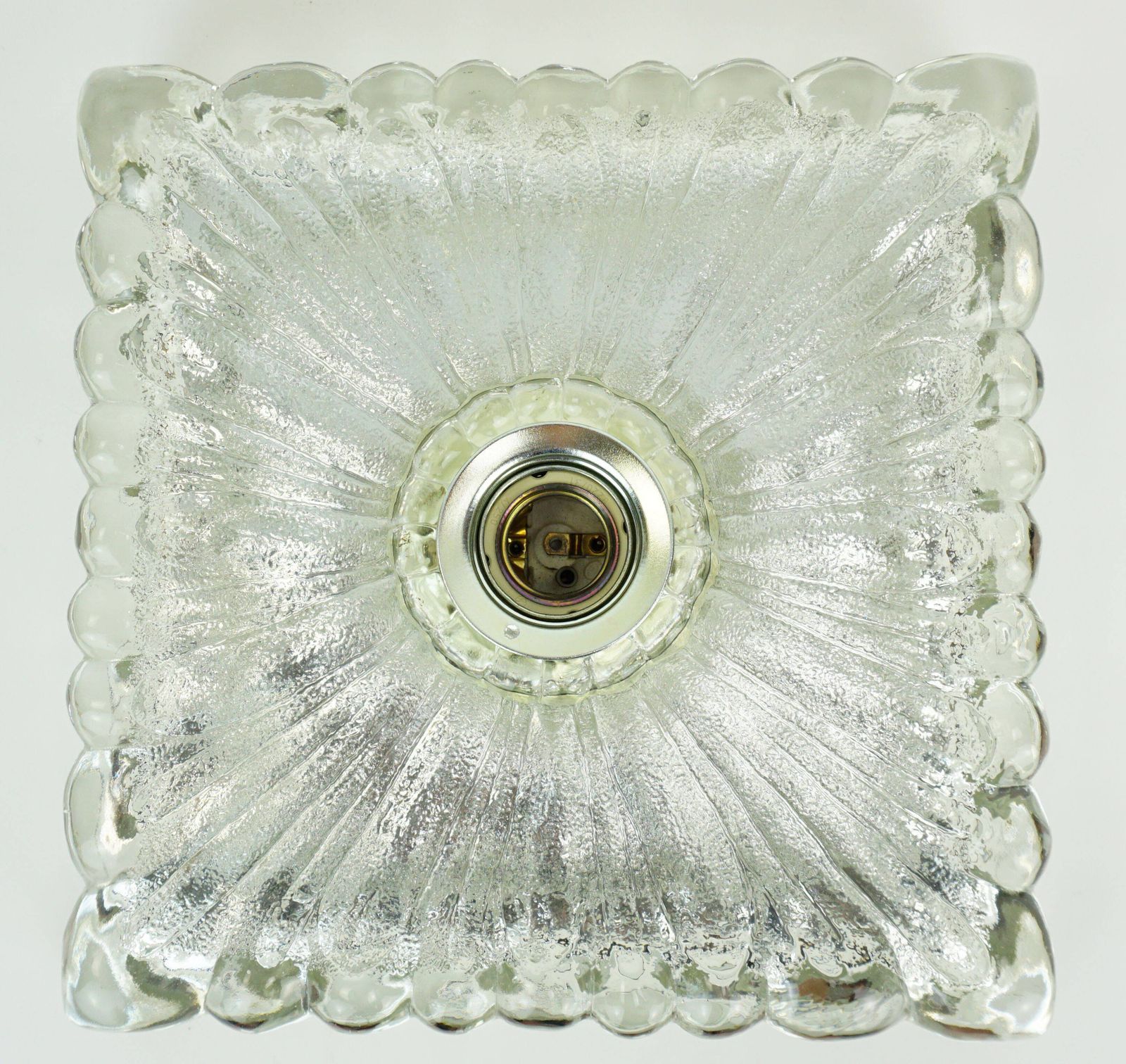 Lighting Heavy Frosted Glass Wall Sconce From The 1960s 70s By Hustadt Leuchten photo