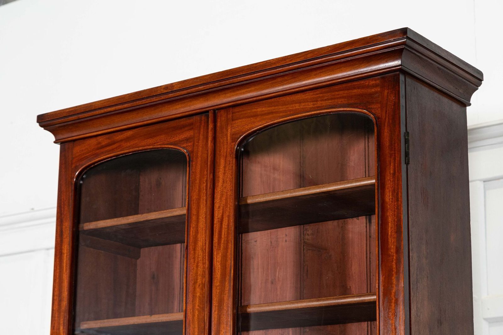 Furniture English 19thc Mahogany Bookcase Secretaire photo