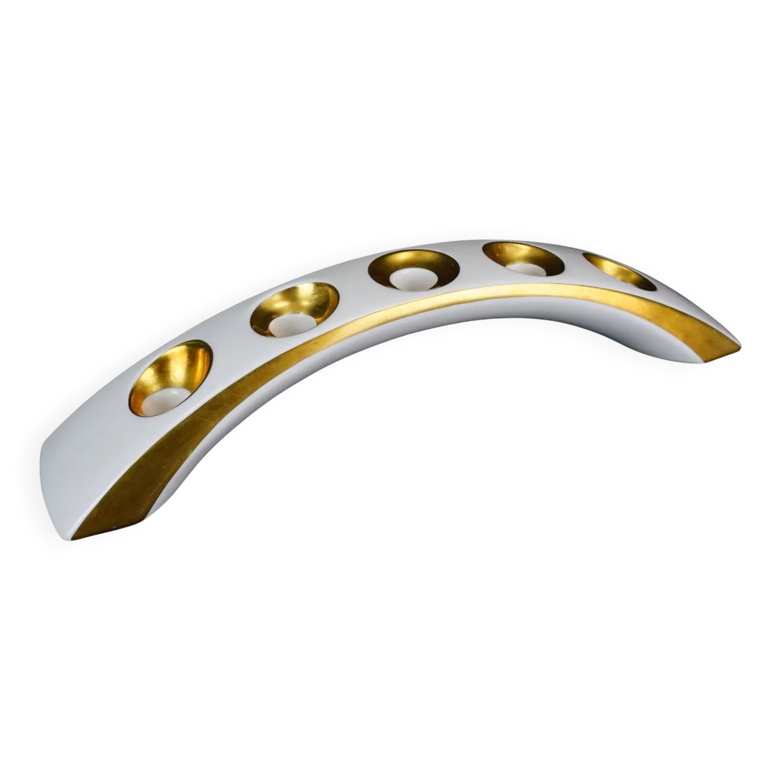 Mid Century Modern Porcelain Candle Holder By Lindner Kueps, Bavaria, 1950s