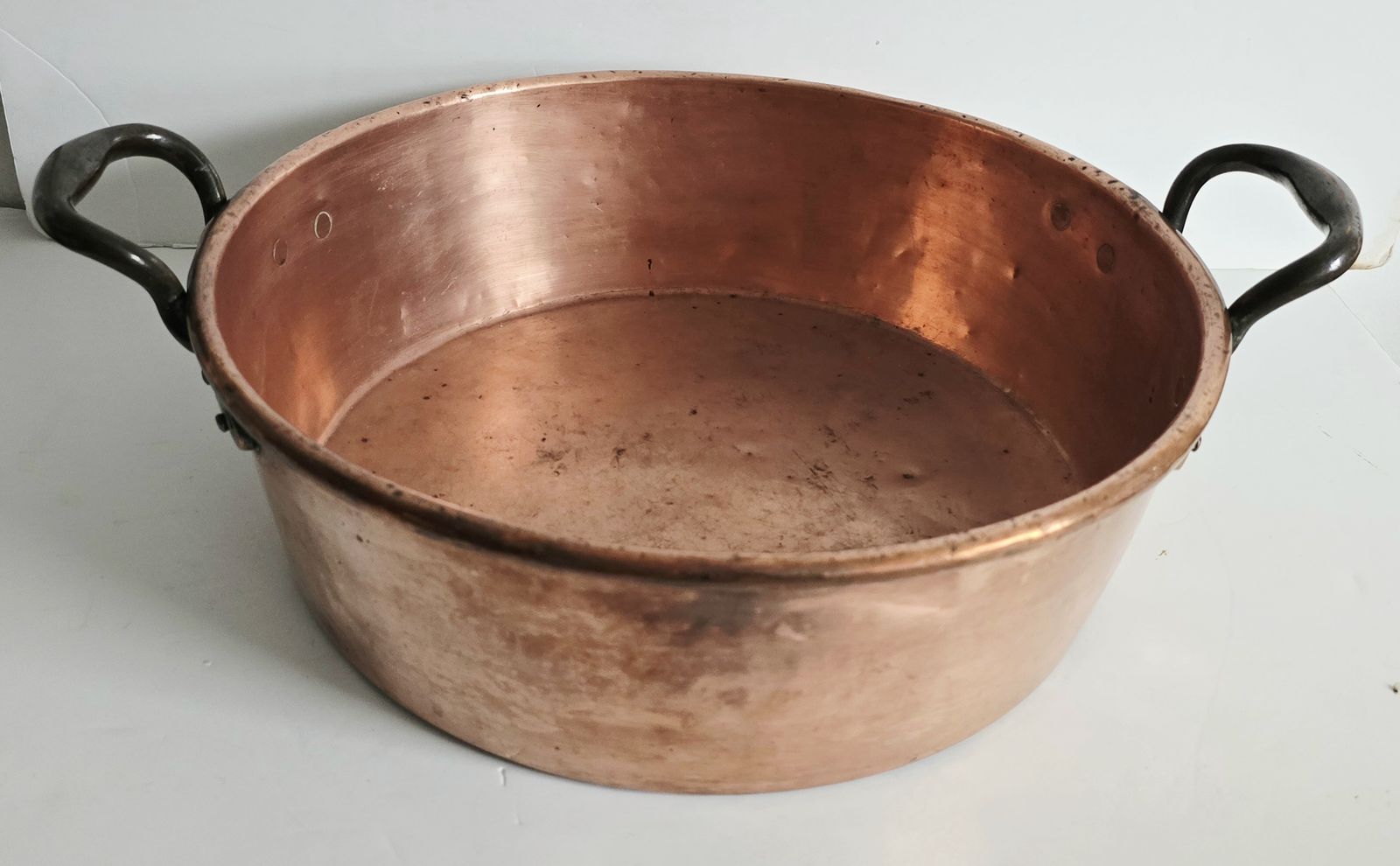 photo for sale Large Antique Copper Cauldron, 19th Century.