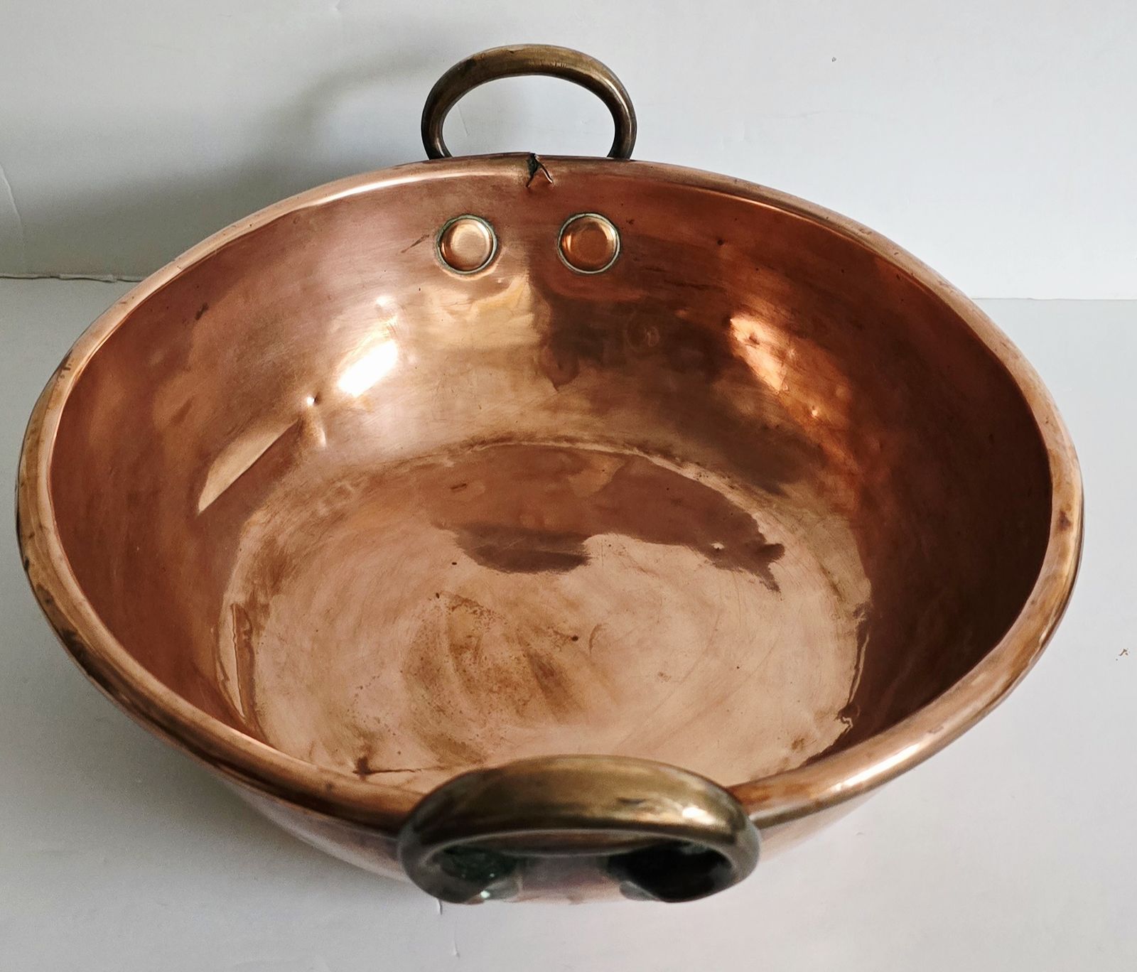 Large Antique Copper Cauldron, 19th Century. photo for sale
