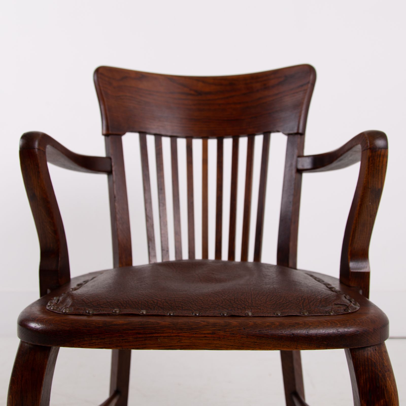 Lovely Antique Oak Desk Chair C1910 photo vintage