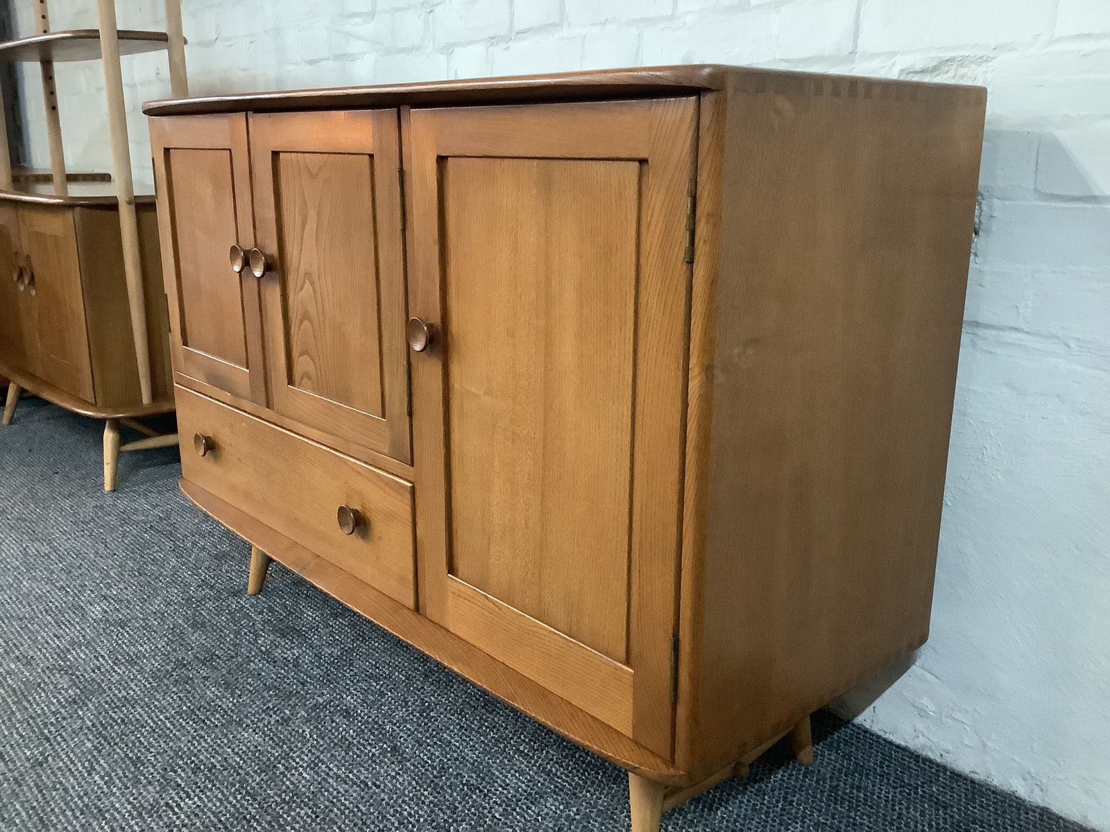Ercol Windsor 366 Sideboard In Original Natural Elm Finish. photo buy