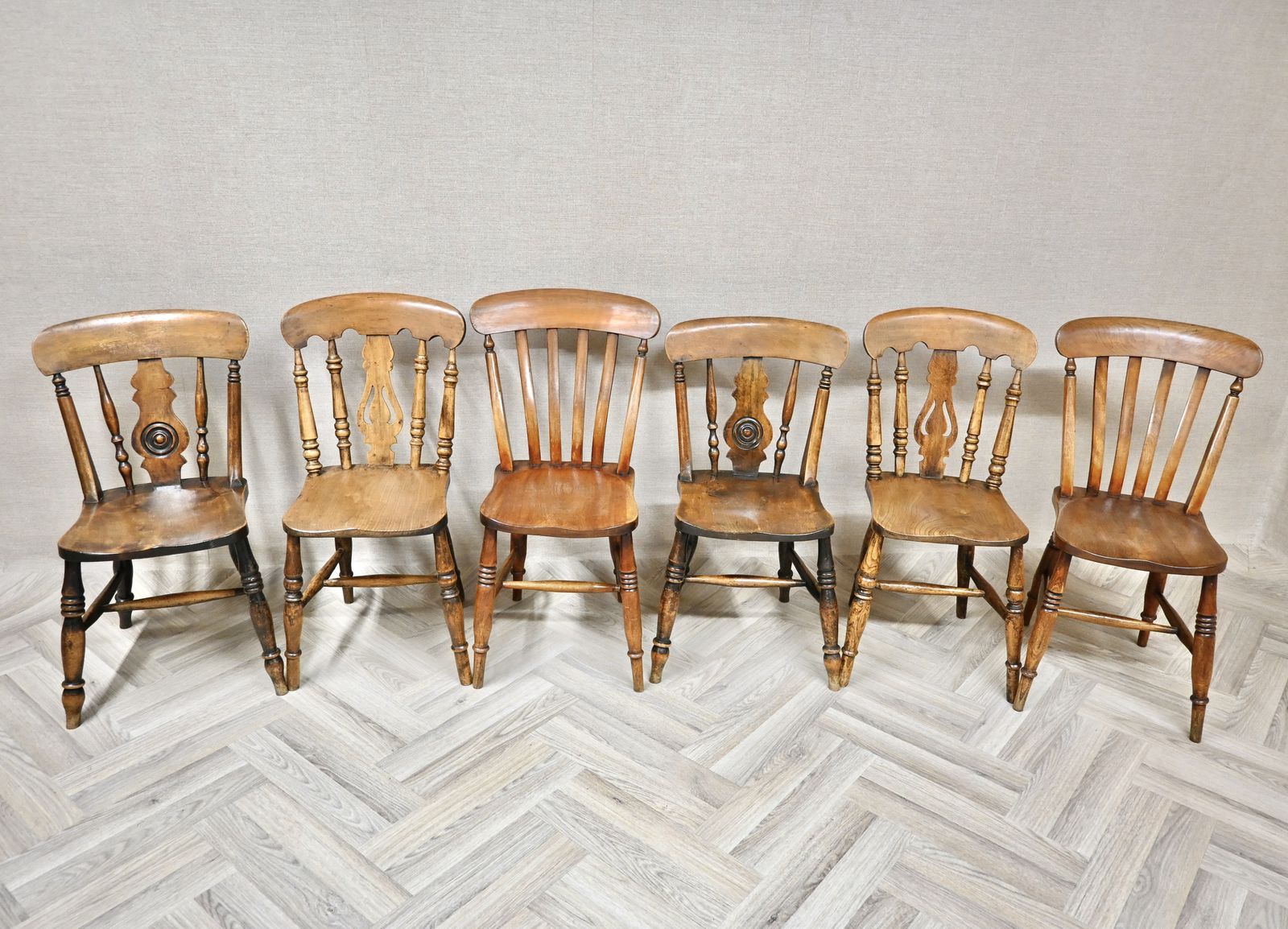 Harlequin Set Of 6 Farmhouse Kitchen Dining Chairs photo furniture