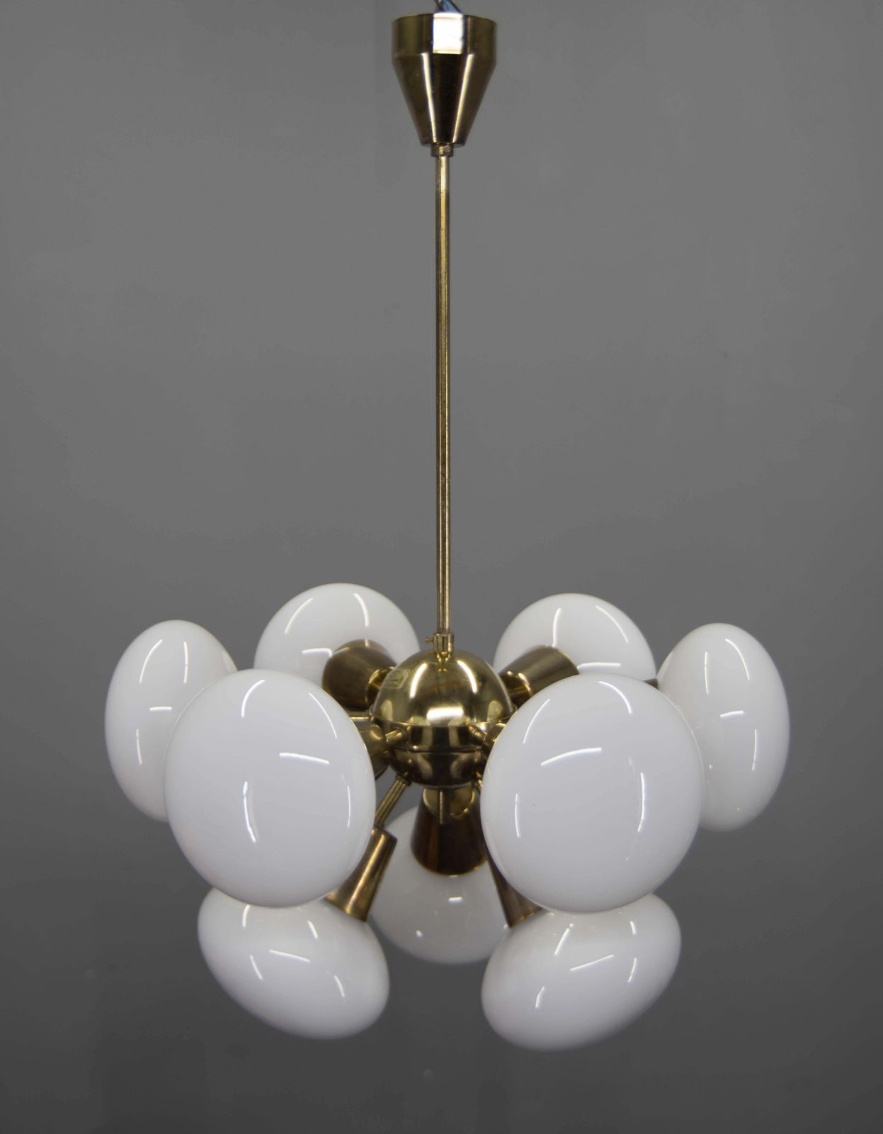 Kamenicky Senov Sputnik Chandelier, 9 Flame, 1970s, Good Condition photo 905.0