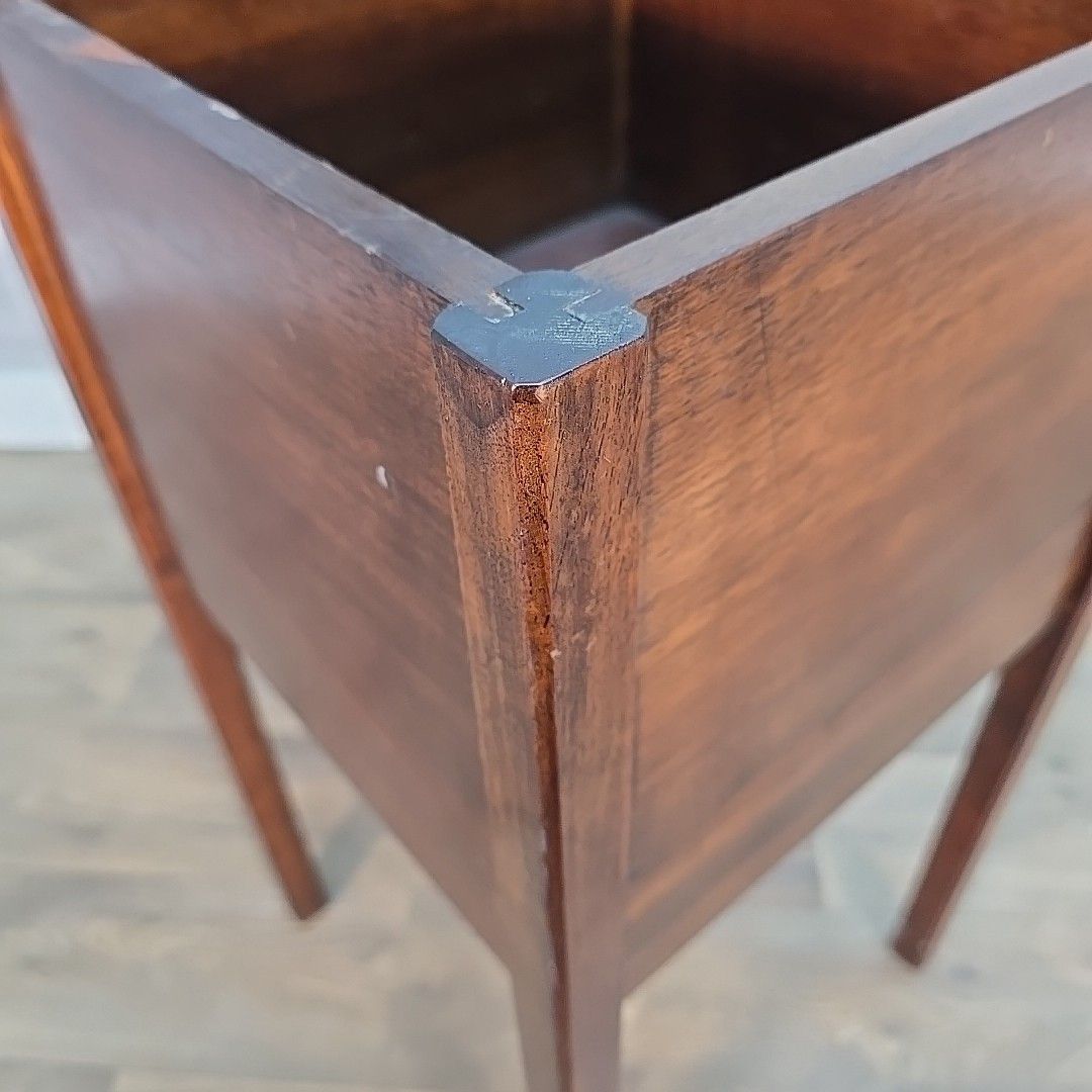 Antique Sewing Cabinet Mahogany Pot Cupboard Bedside Table Storage Box Wooden photo vinterior