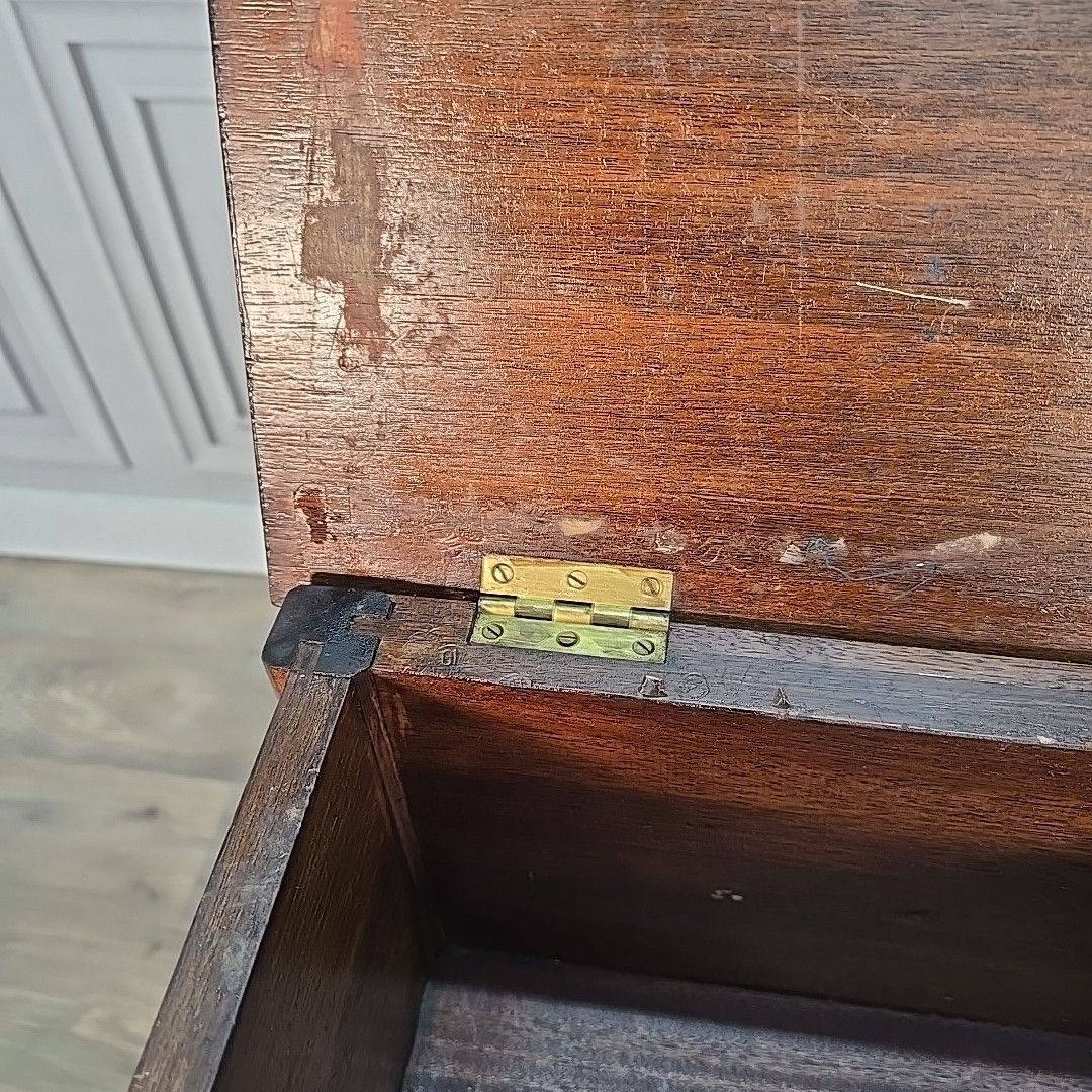 Furniture Antique Sewing Cabinet Mahogany Pot Cupboard Bedside Table Storage Box Wooden photo