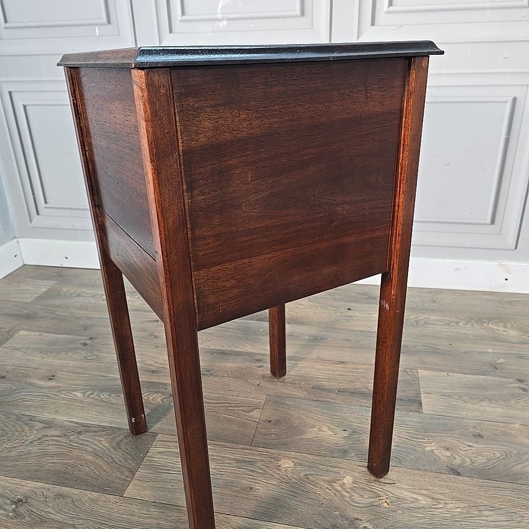 photo buy Antique Sewing Cabinet Mahogany Pot Cupboard Bedside Table Storage Box Wooden