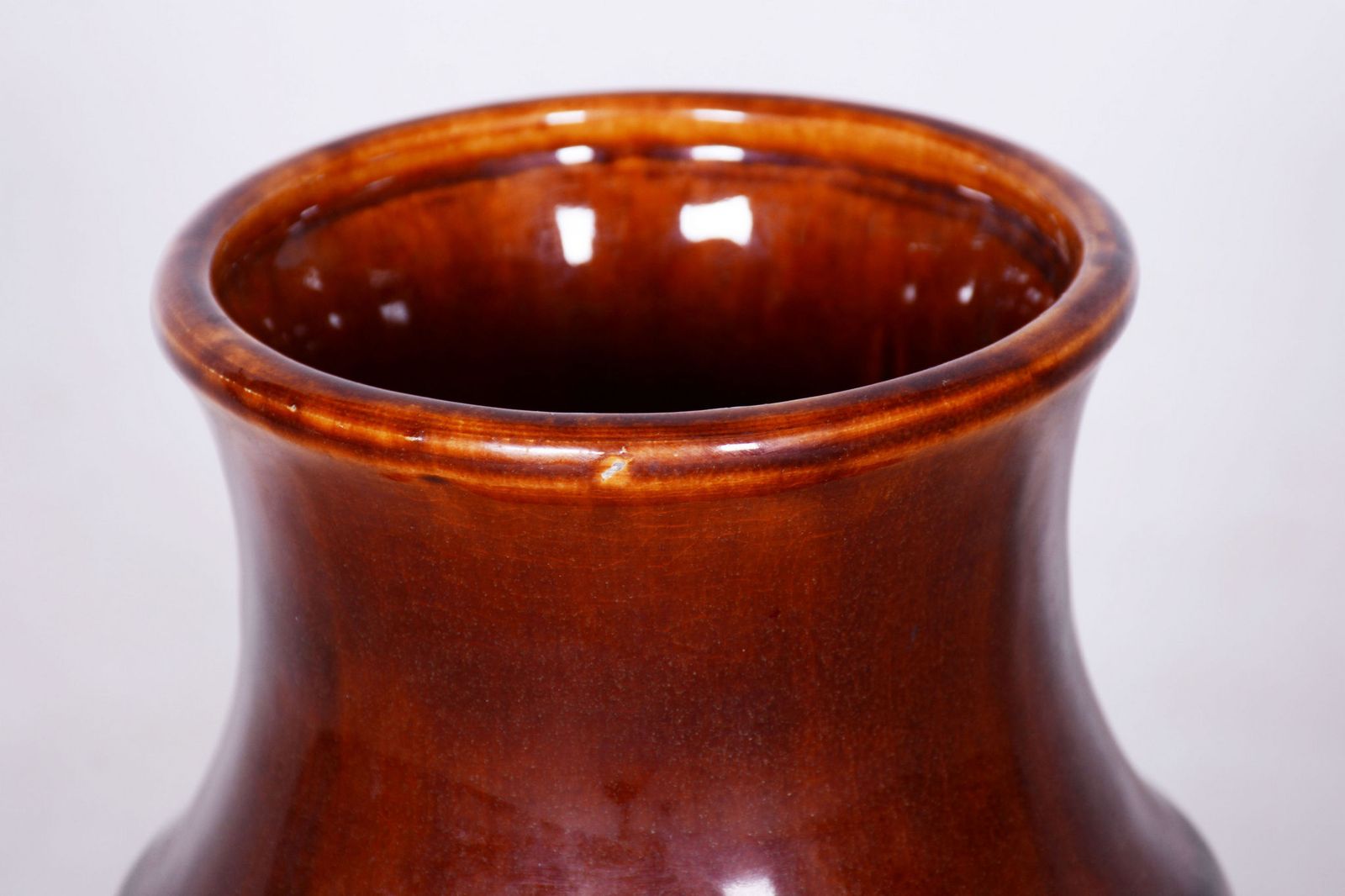 Original Mid Century Vase, Ceramics, Well Preserved Condition, Czech, 1950s photo for sale