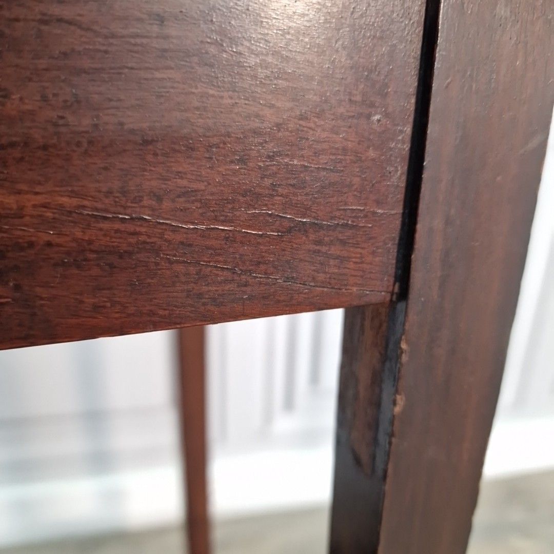 photo vinterior Vintage Hall Console Table Mahogany Two Tier Occasional Lamp Solid Wood