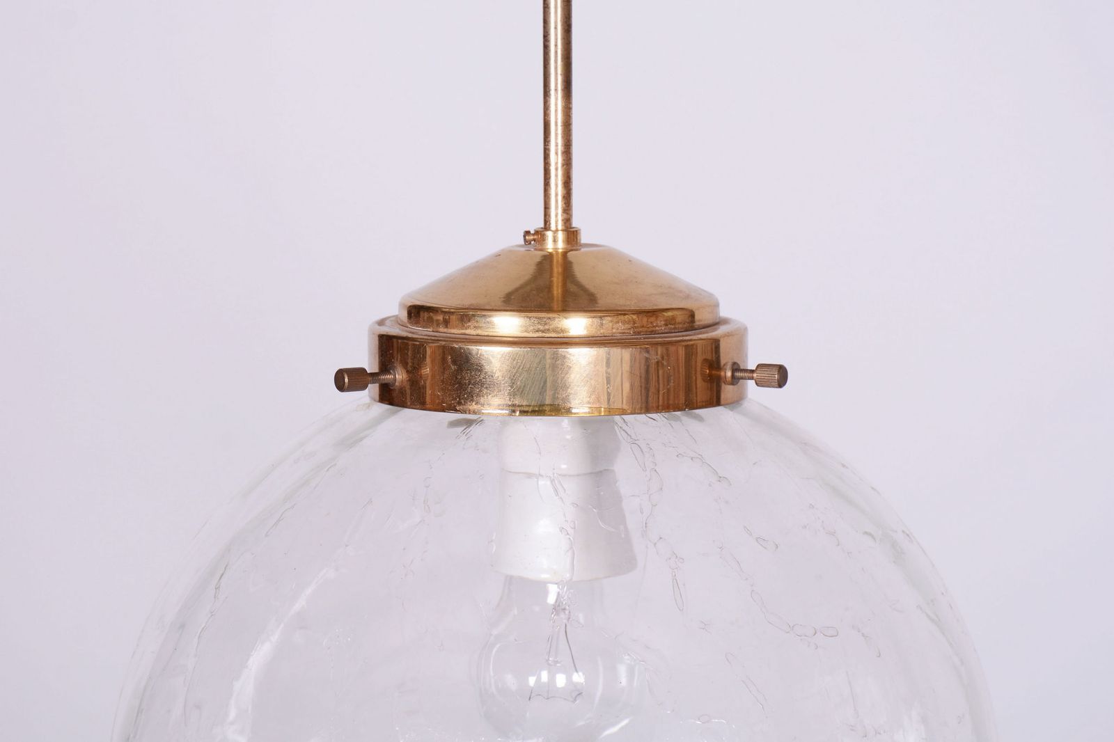 Restored Mid Century Chandelier, By Kamenický šenov, Brass, Glass, Czech, 1960s photo furniture