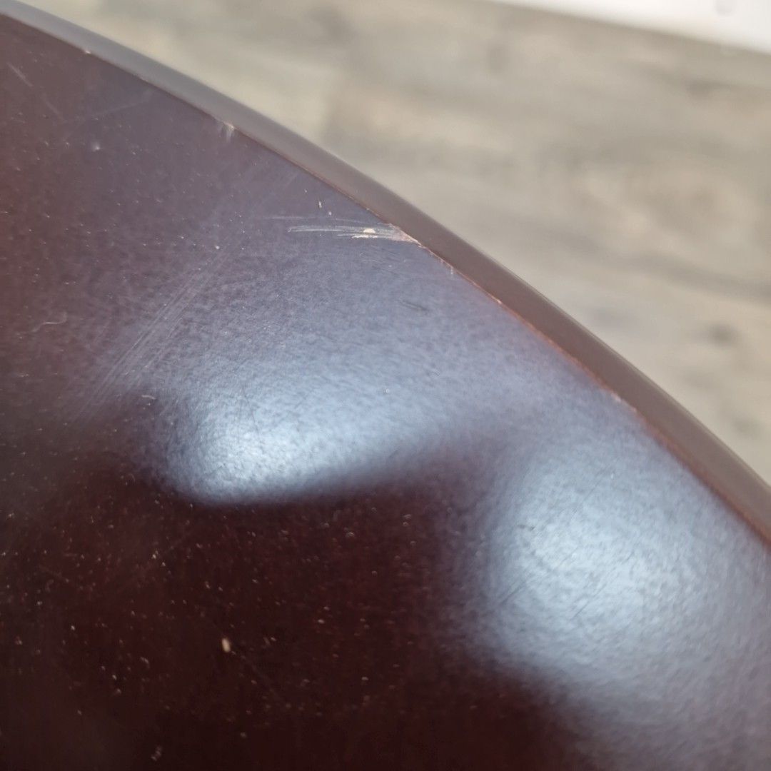 Vintage Magazine Rack Table Mid Century Oval Top Mahogany Paper Holder photo vinterior
