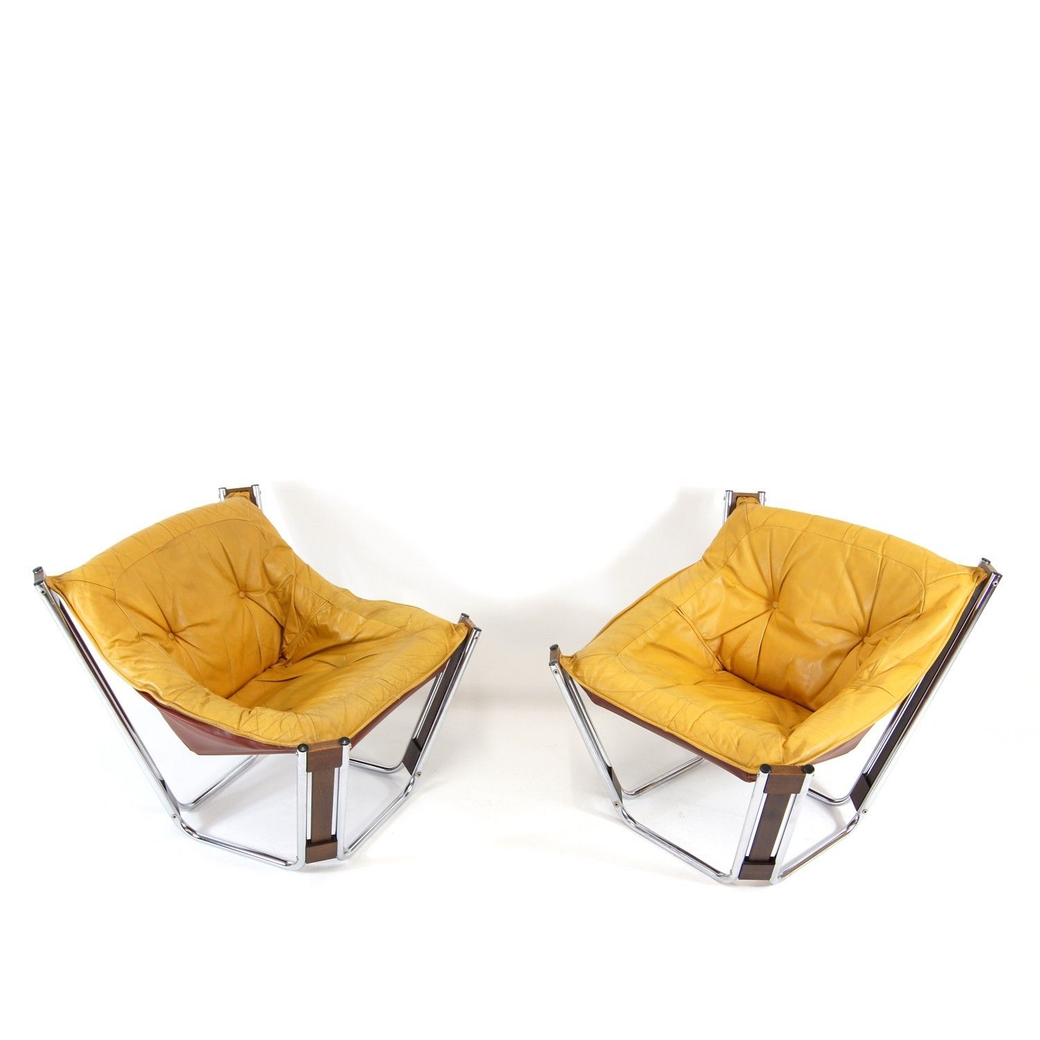 1/2 Retro Vintage Danish Odd Knutsen Leather Chair Lounge Armchair Mid Century