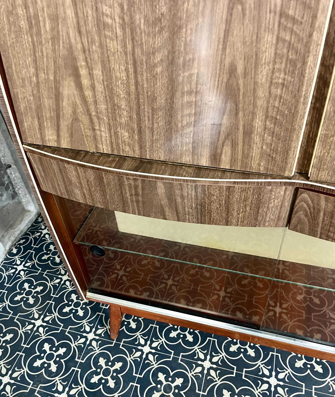 photo furniture Retro 1960’s Mid Century Writing Desk And Vintage Cocktail Drinks Cabinet