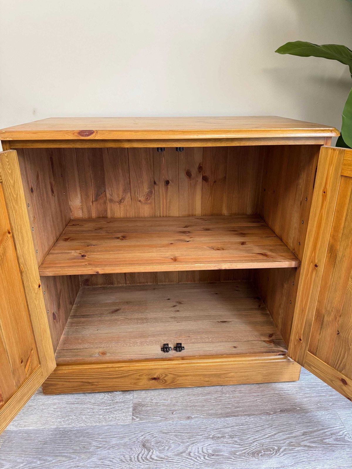 350.0 Farmhouse Pine Wooden Cabinet Record Games Cupboard photo