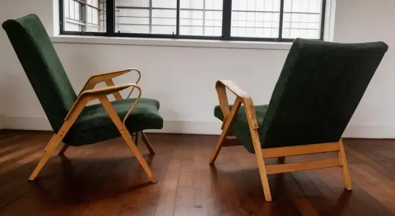 Mid Century Bentwood Armchair By Frantisek Jirak For Tatra 1950s photo for sale