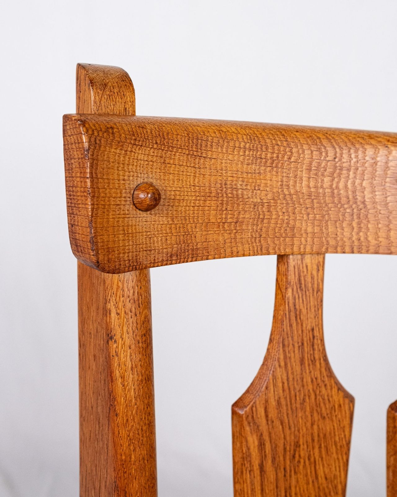 photo for sale Set Of Oak And Wool Chairs By Guillerme And Chambron For Votre Maison, France, 1950s